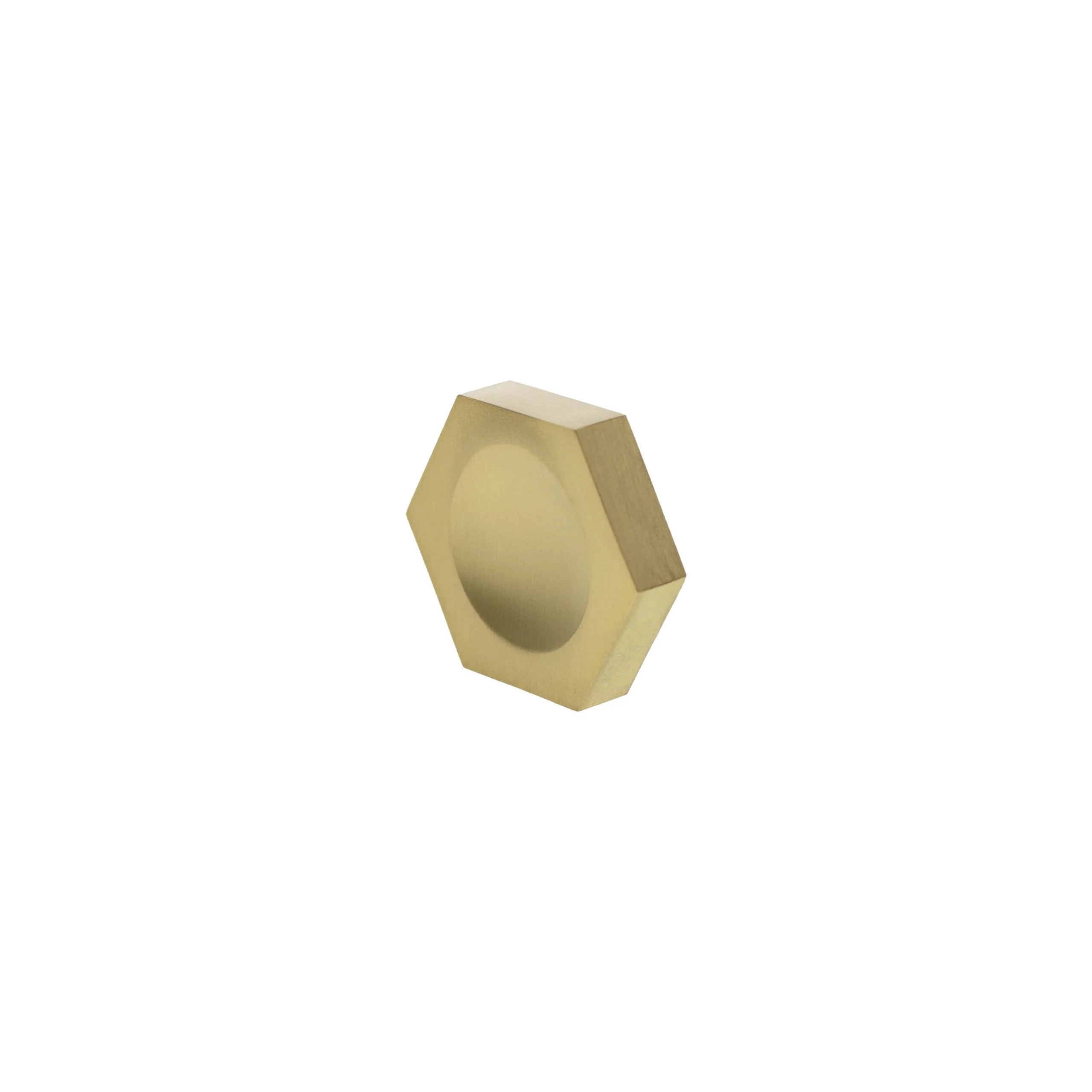 Millhouse Brass Pennington Hexagonal Finger Pull Cabinet Knob Handle - Image 3