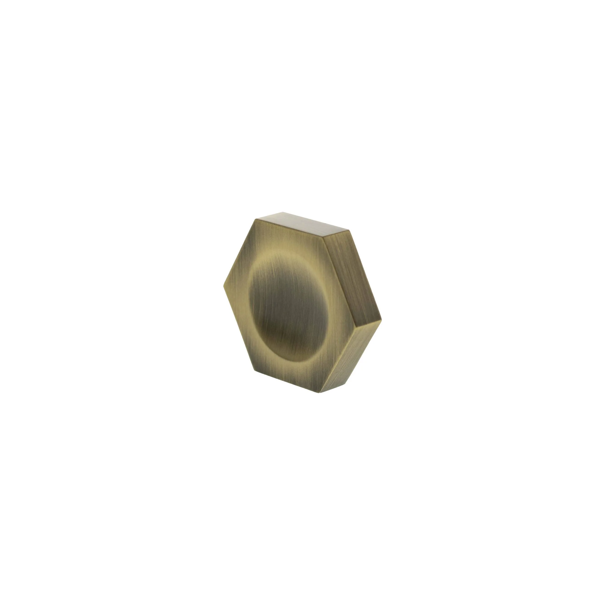 Millhouse Brass Pennington Hexagonal Finger Pull Cabinet Knob Handle - Image 6