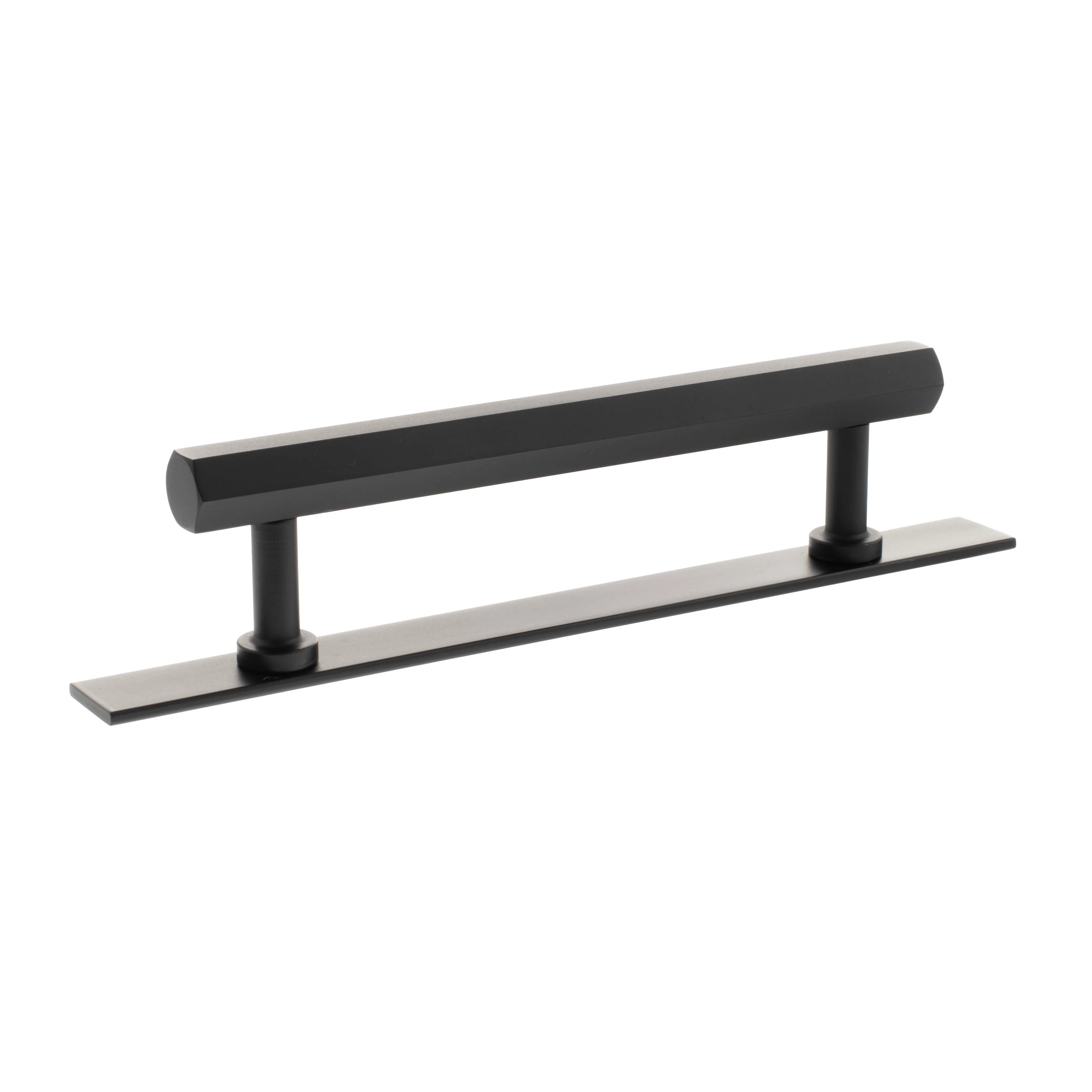 Millhouse Brass Pennington Hexagonal T-Bar Cabinet Pull Handle on Backplate 128mm - Image 5