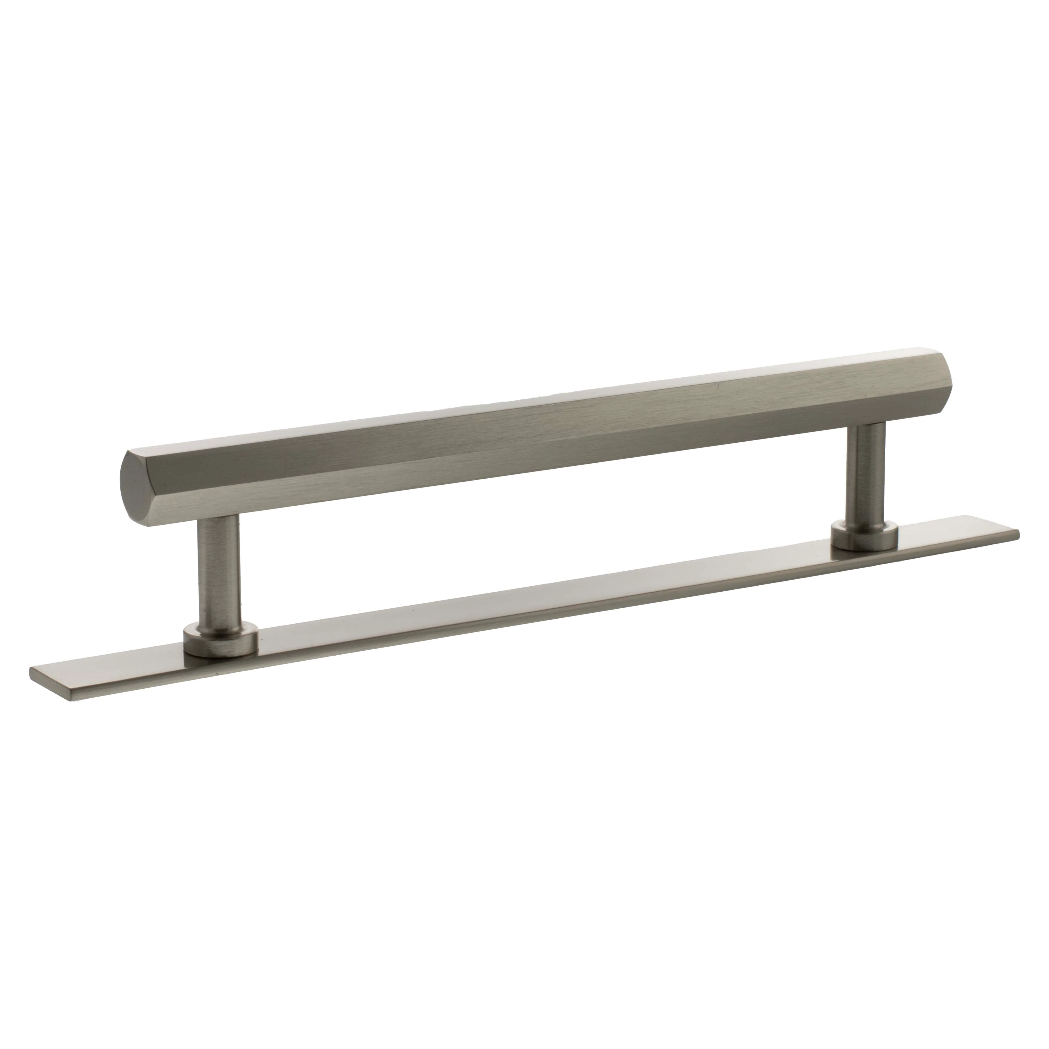 Millhouse Brass Pennington Hexagonal T-Bar Cabinet Pull Handle on Backplate 160mm - Image 2