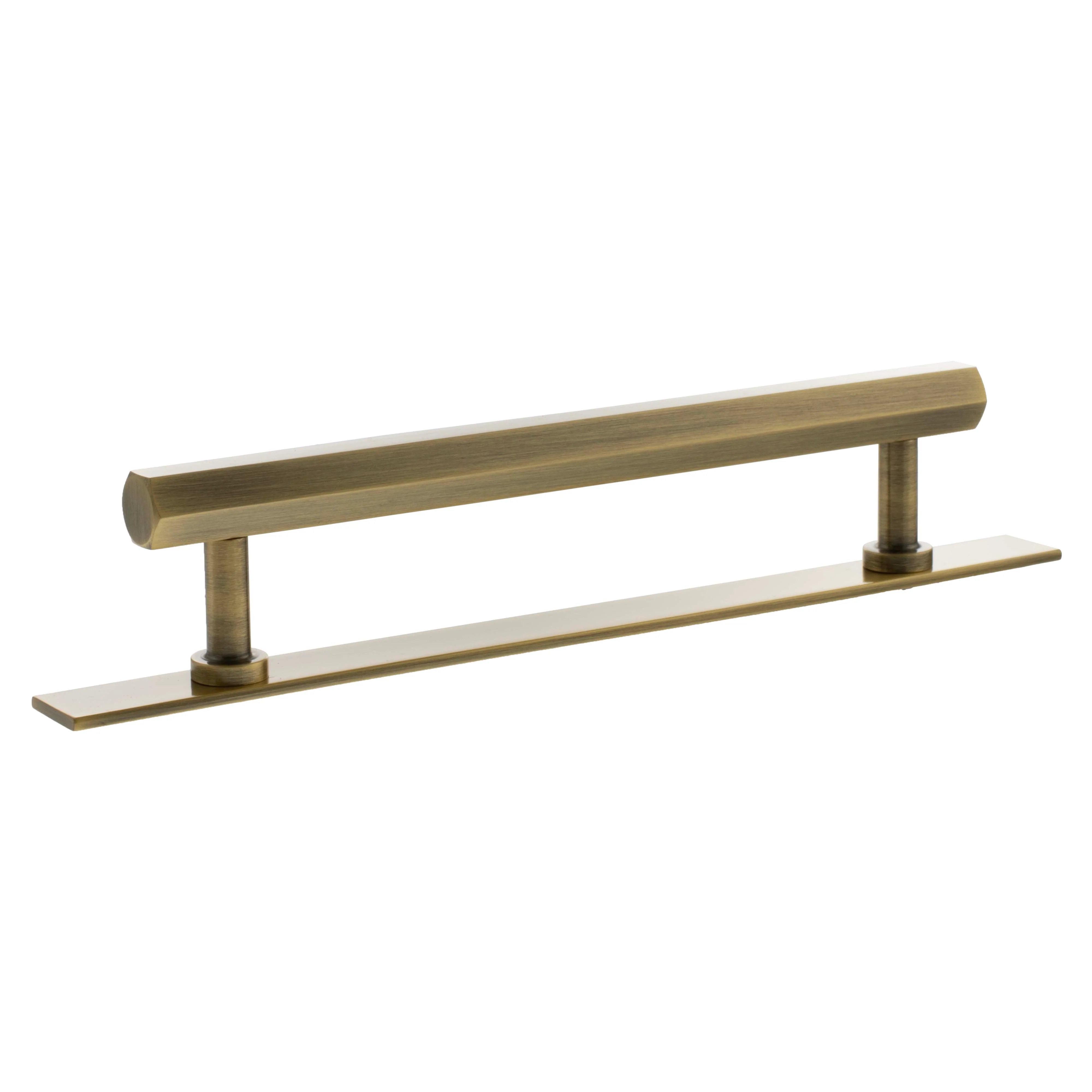 Millhouse Brass Pennington Hexagonal T-Bar Cabinet Pull Handle on Backplate 160mm - Image 6