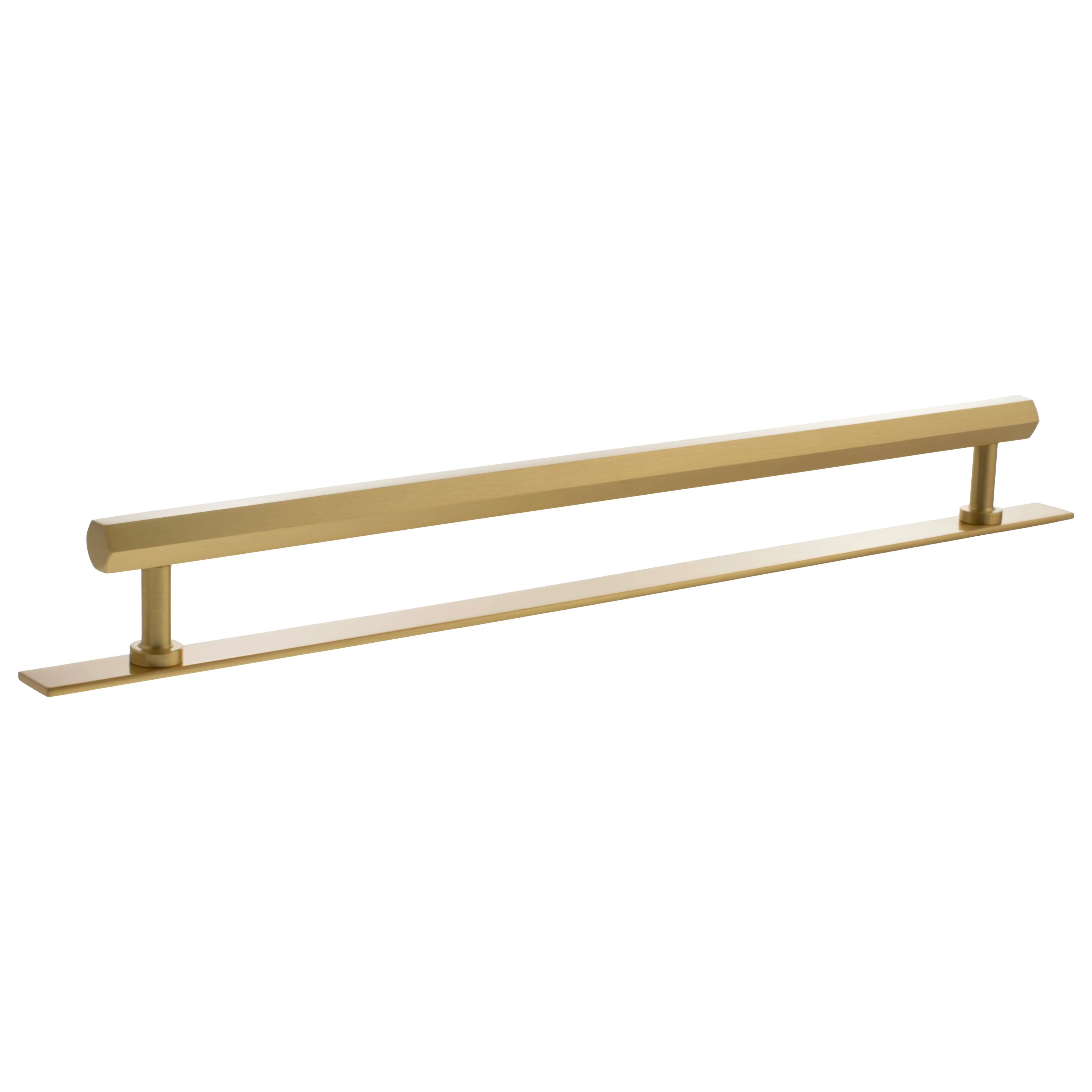 Millhouse Brass Pennington Hexagonal T-Bar Cabinet Pull Handle on Backplate 320mm - Image 3