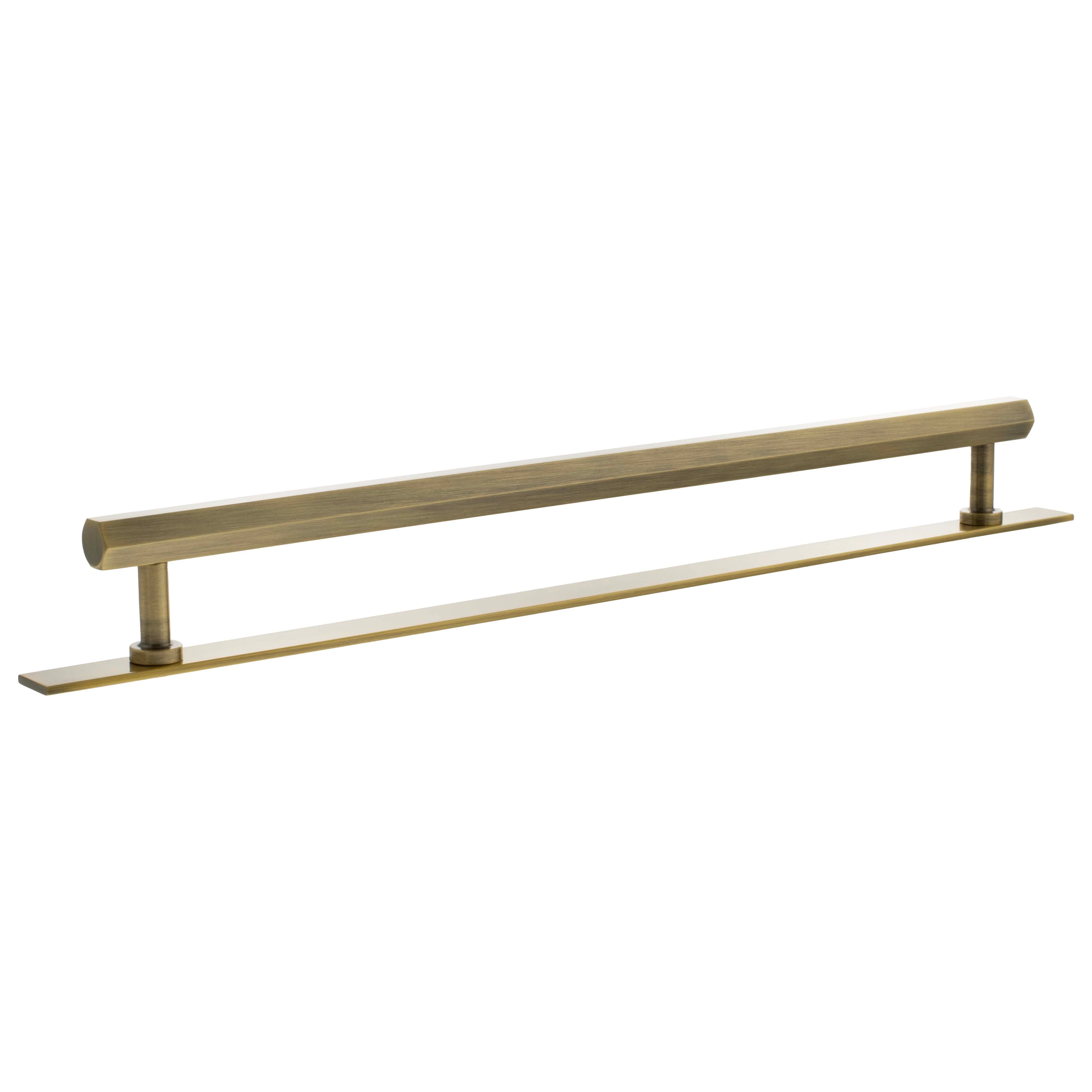 Millhouse Brass Pennington Hexagonal T-Bar Cabinet Pull Handle on Backplate 320mm - Image 6