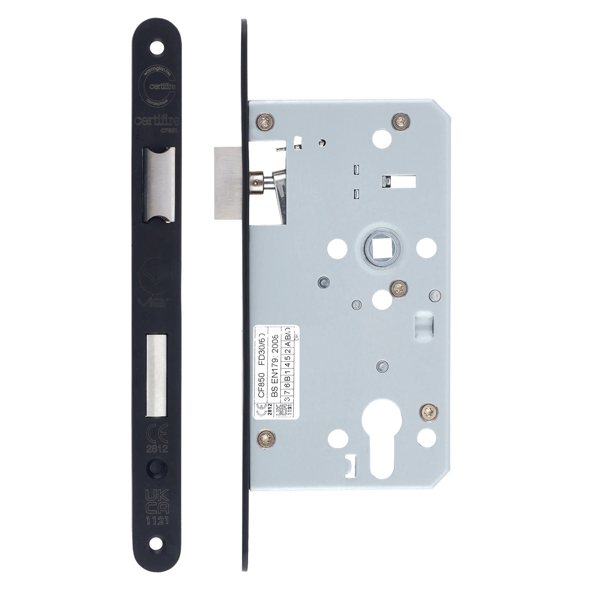 Mortice Escape lock - 72mm Centres, 60mm Backset - Radius Forend - Image 5