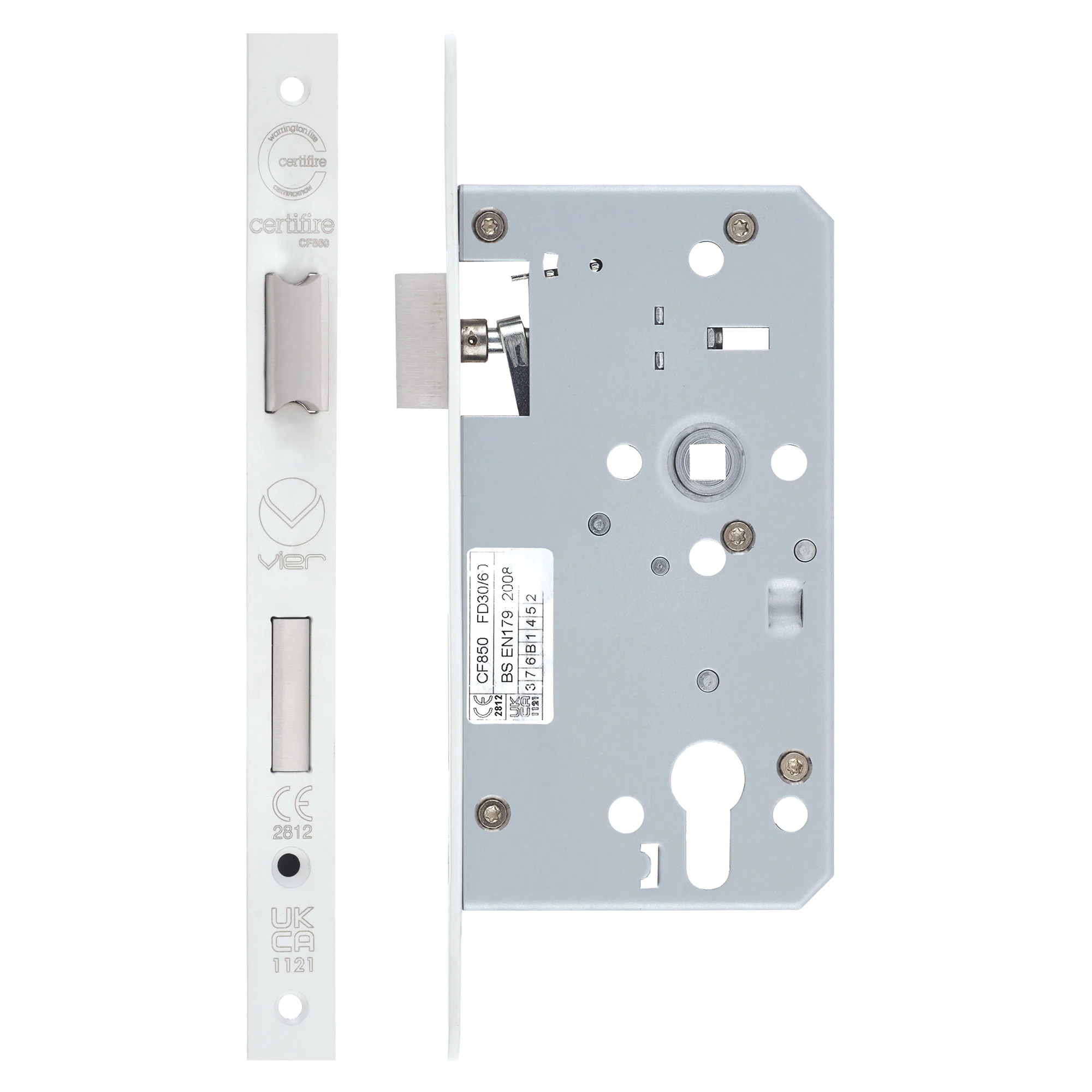 Mortice Escape lock - 72mm Centres, 60mm Backset - Square Forend - Image 4