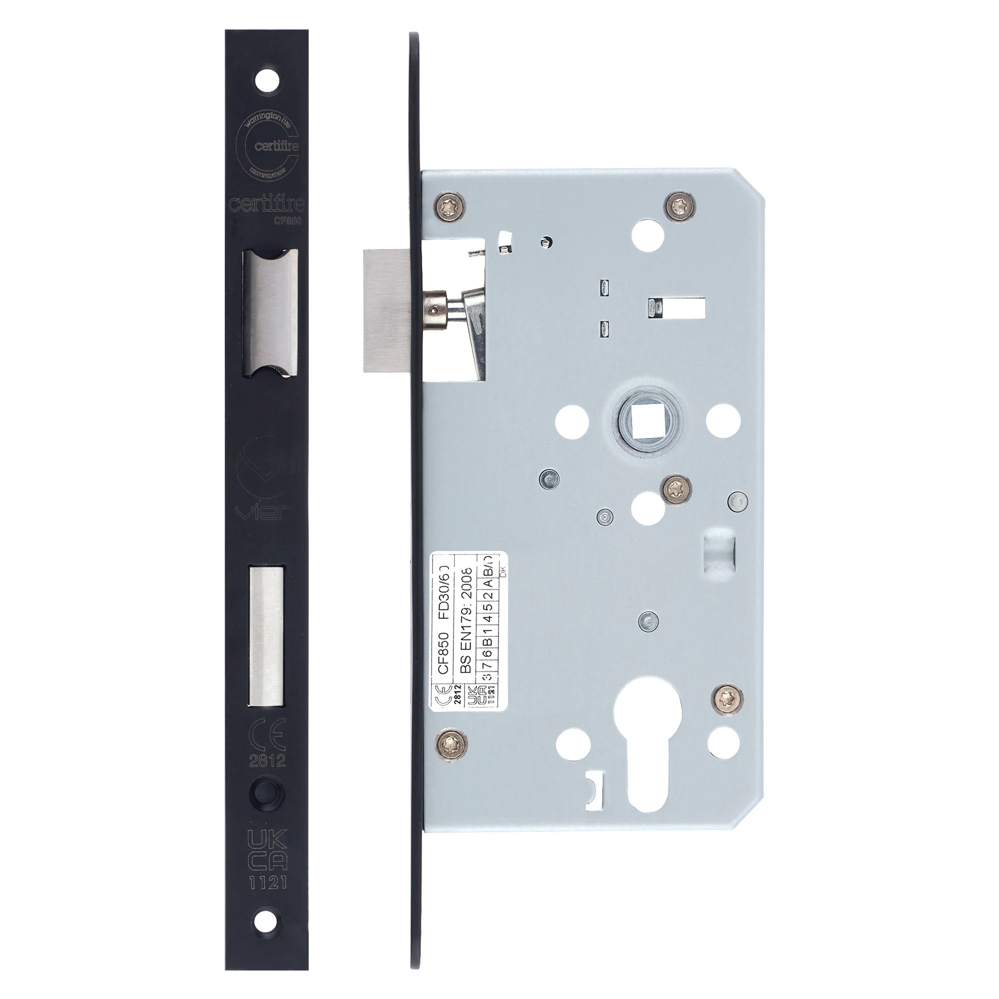 Mortice Escape lock - 72mm Centres, 60mm Backset - Square Forend - Image 5