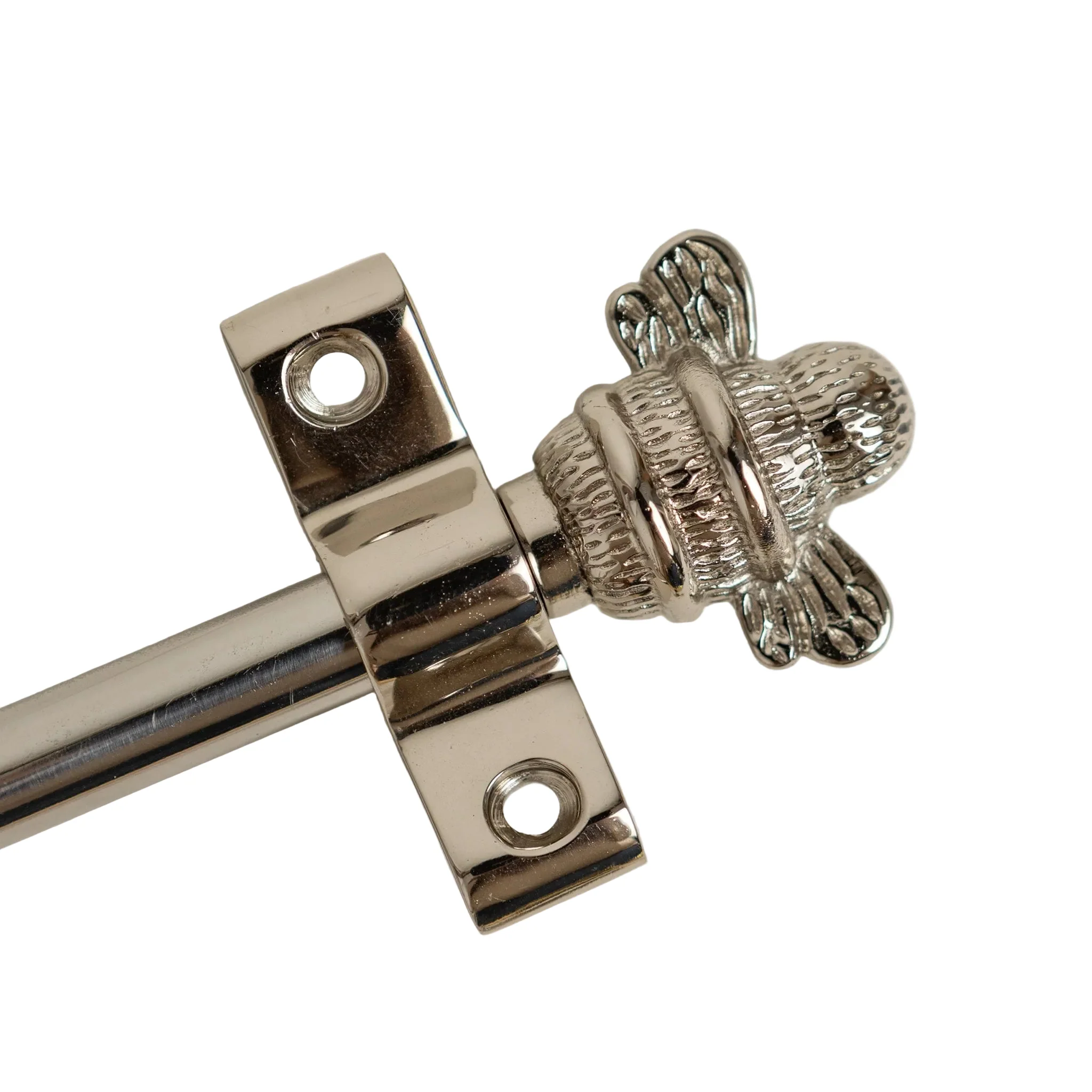 Nickel Stair Rods with Brass Bee Finials - 900mm