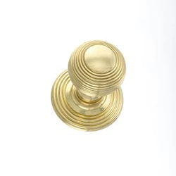 Old English Ripon Solid Brass Reeded Mortice Knob on Concealed Fix Rose - Image 9