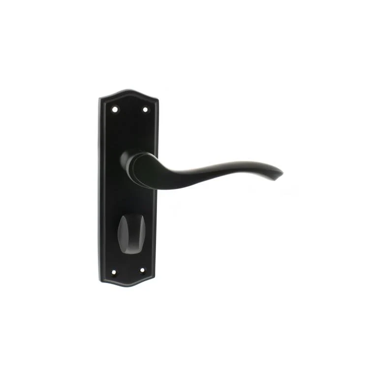 Old English Warwick WC Lever Door Handle on Backplate - Image 3