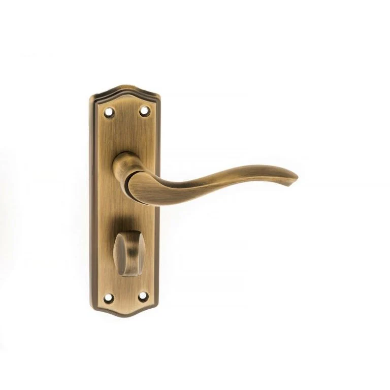 Old English Warwick WC Lever Door Handle on Backplate - Image 5