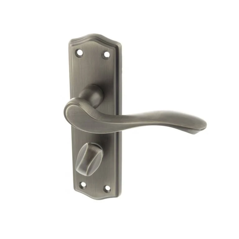 Old English Warwick WC Lever Door Handle on Backplate - Image 6