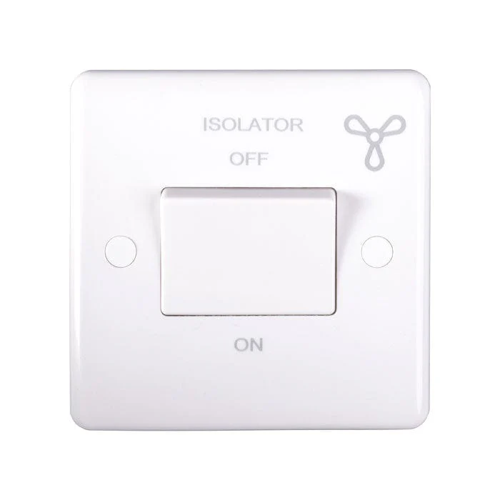 Enhance White Plastic Fan Switch - White