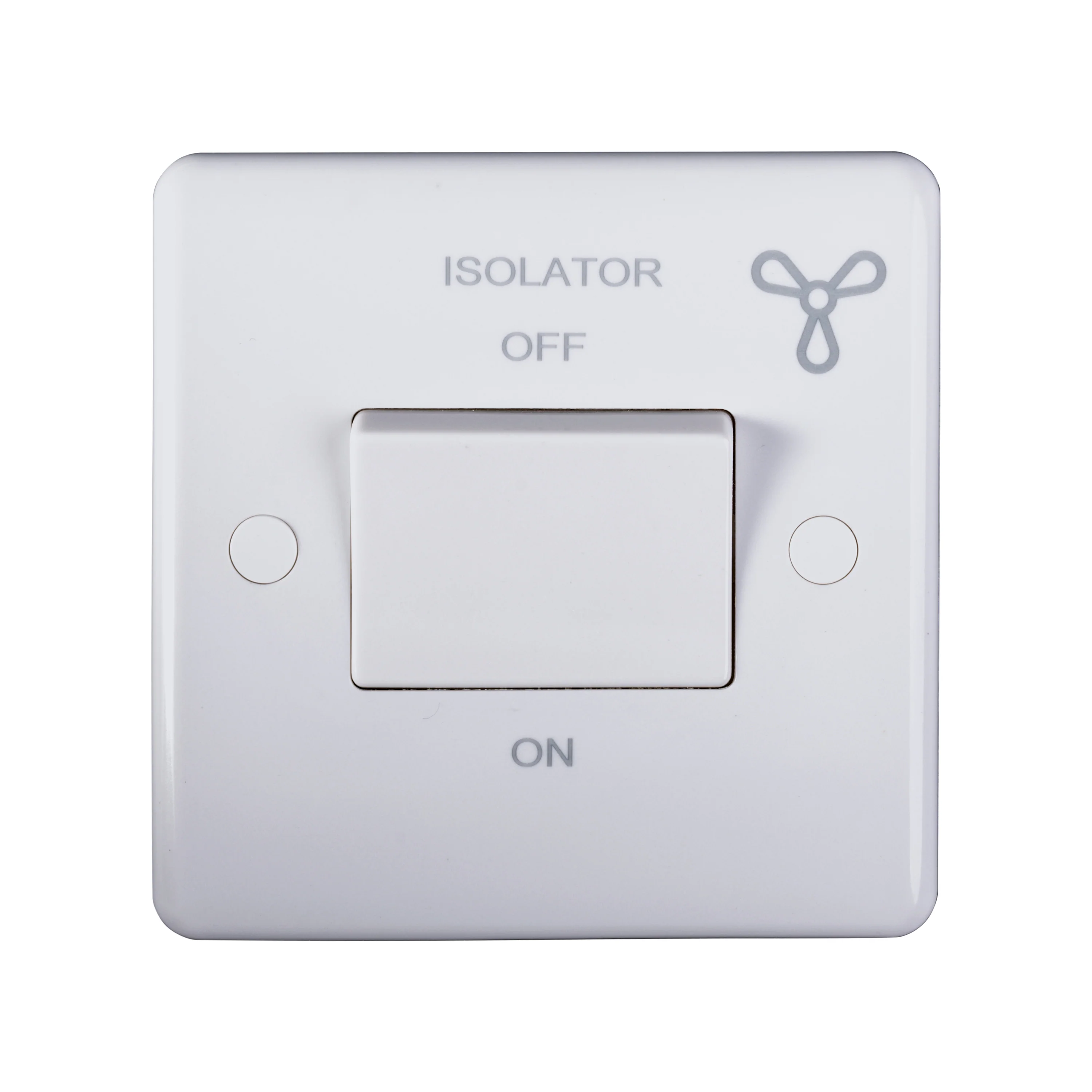 Enhance White Plastic Fan Switch - White - Image 2