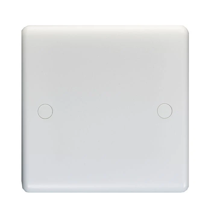 Enhance White Plastic Single Blank Plate - White - Image 2