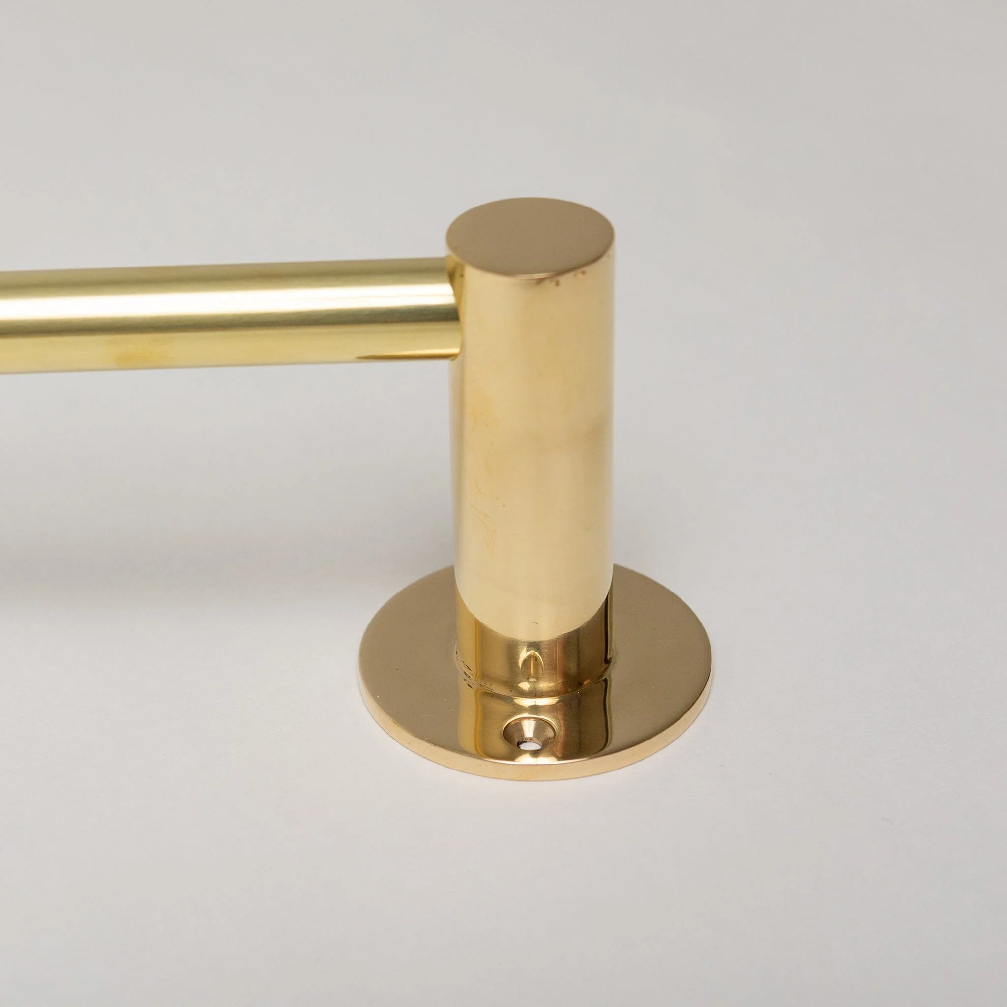 Polished Brass Hook Rail with 3 Brass Hooks - Solid Brass - Image 4