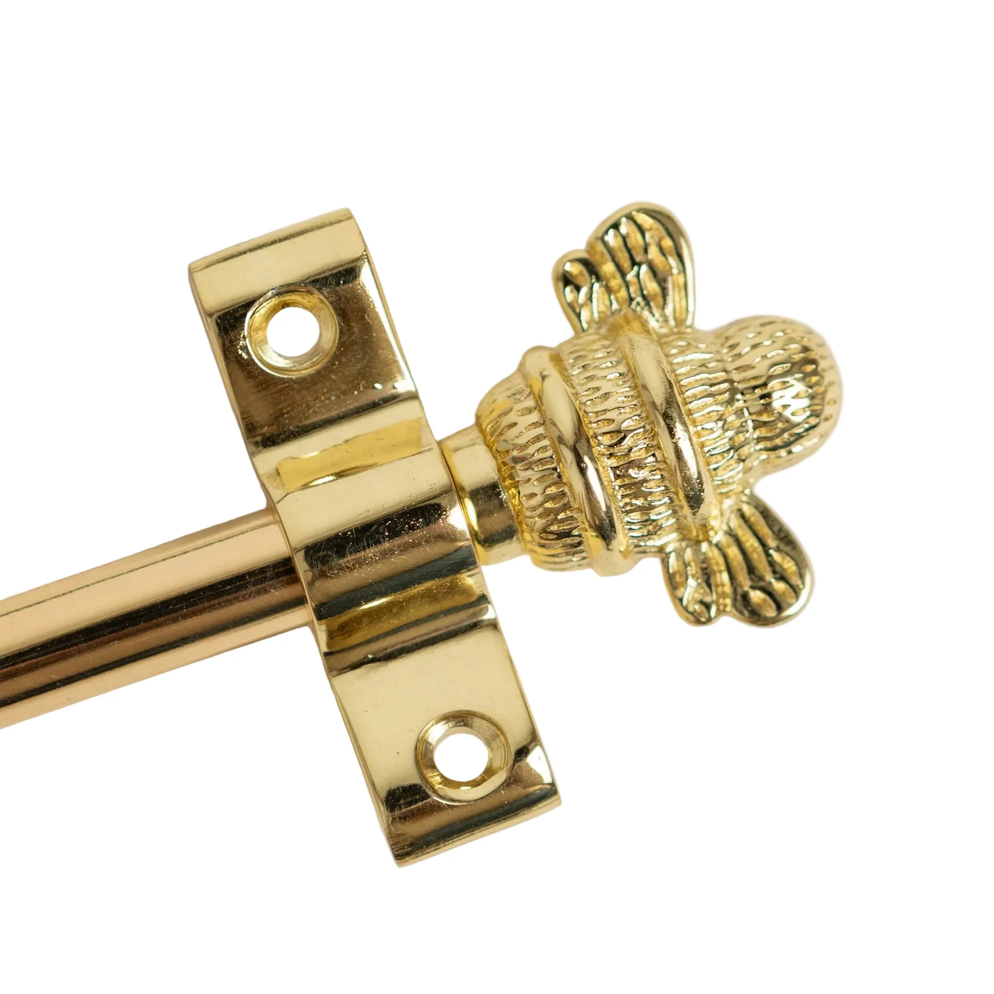 Polished Brass Finish Stair Rods with Brass Bee Finials - 900mm