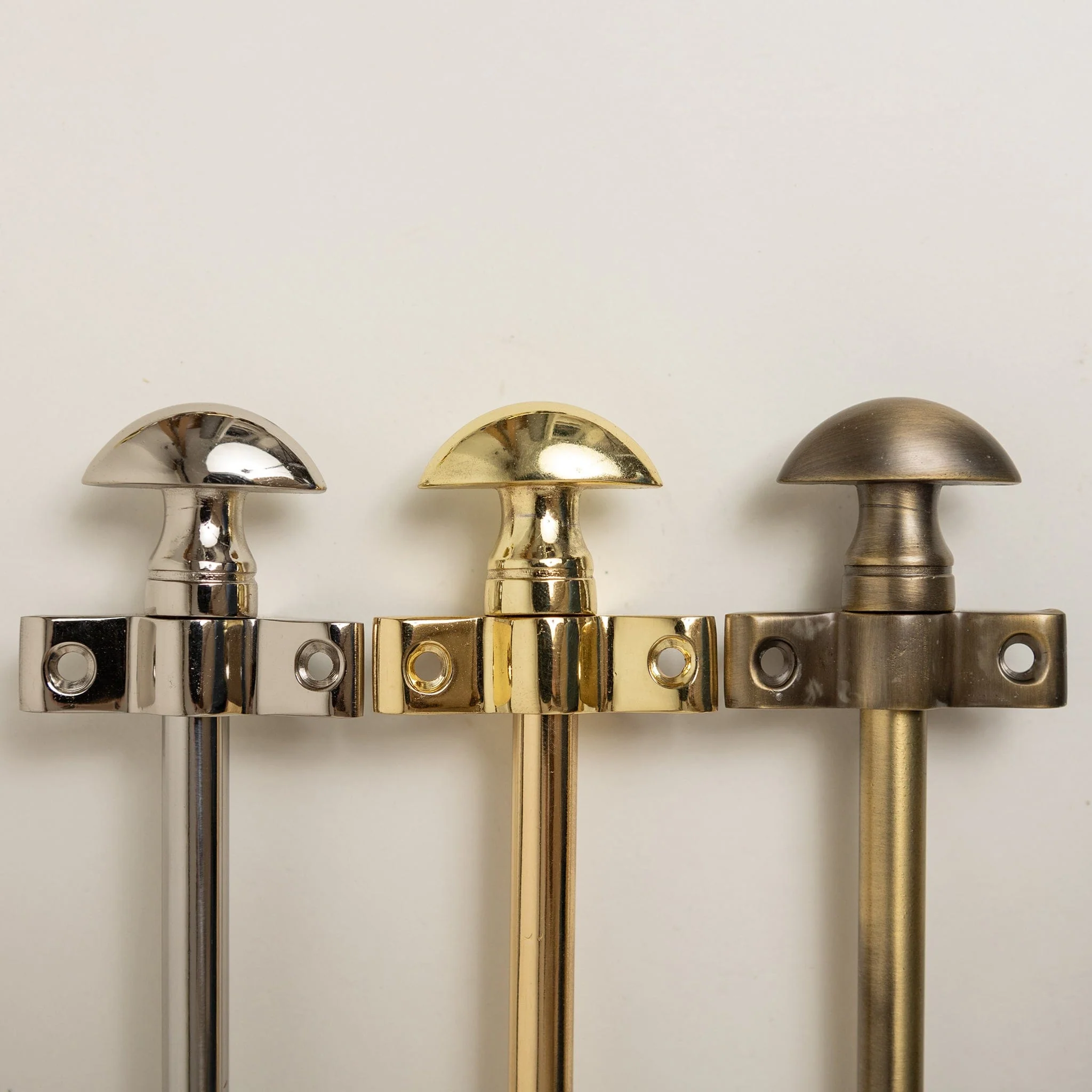 Polished Brass Finish Stair Rods with Mushroom Finials - 725mm - Image 4