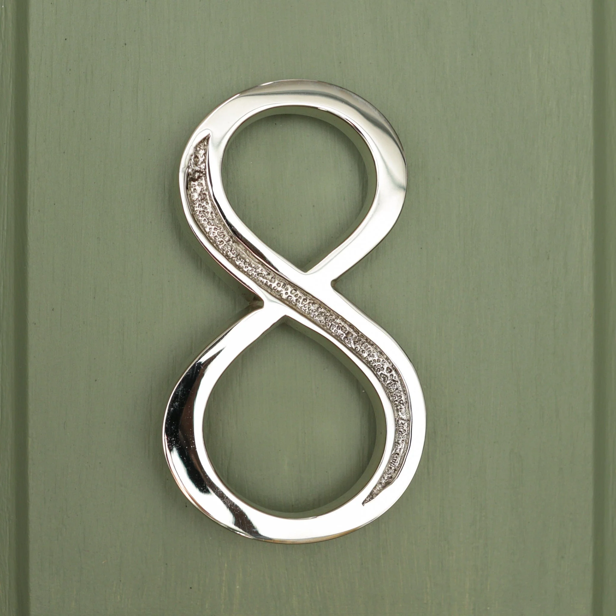 Premium Floating Engraved House Numbers in Nickel Finish 0-9 - Image 17