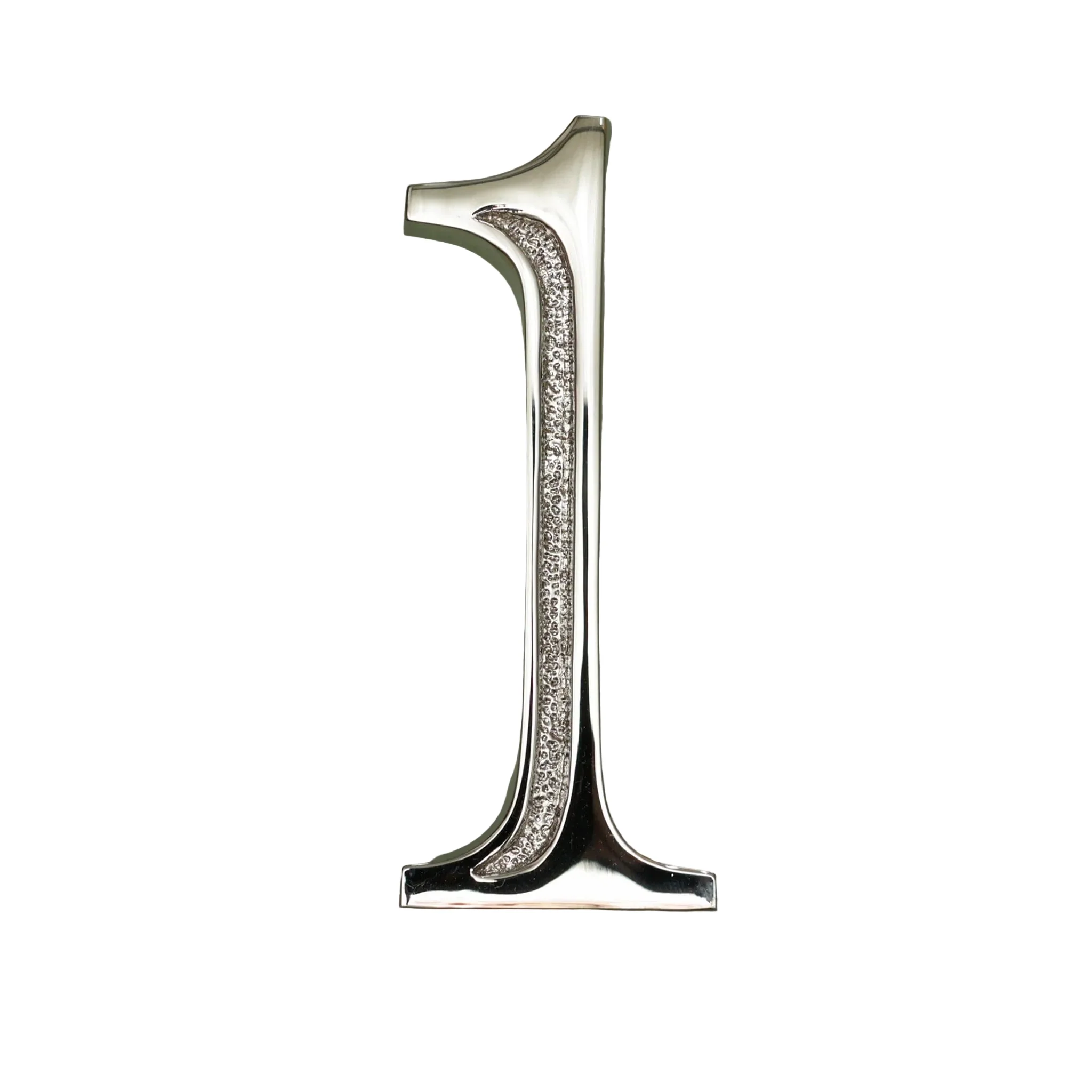Premium Floating Engraved House Numbers in Nickel Finish 0-9 - Image 4