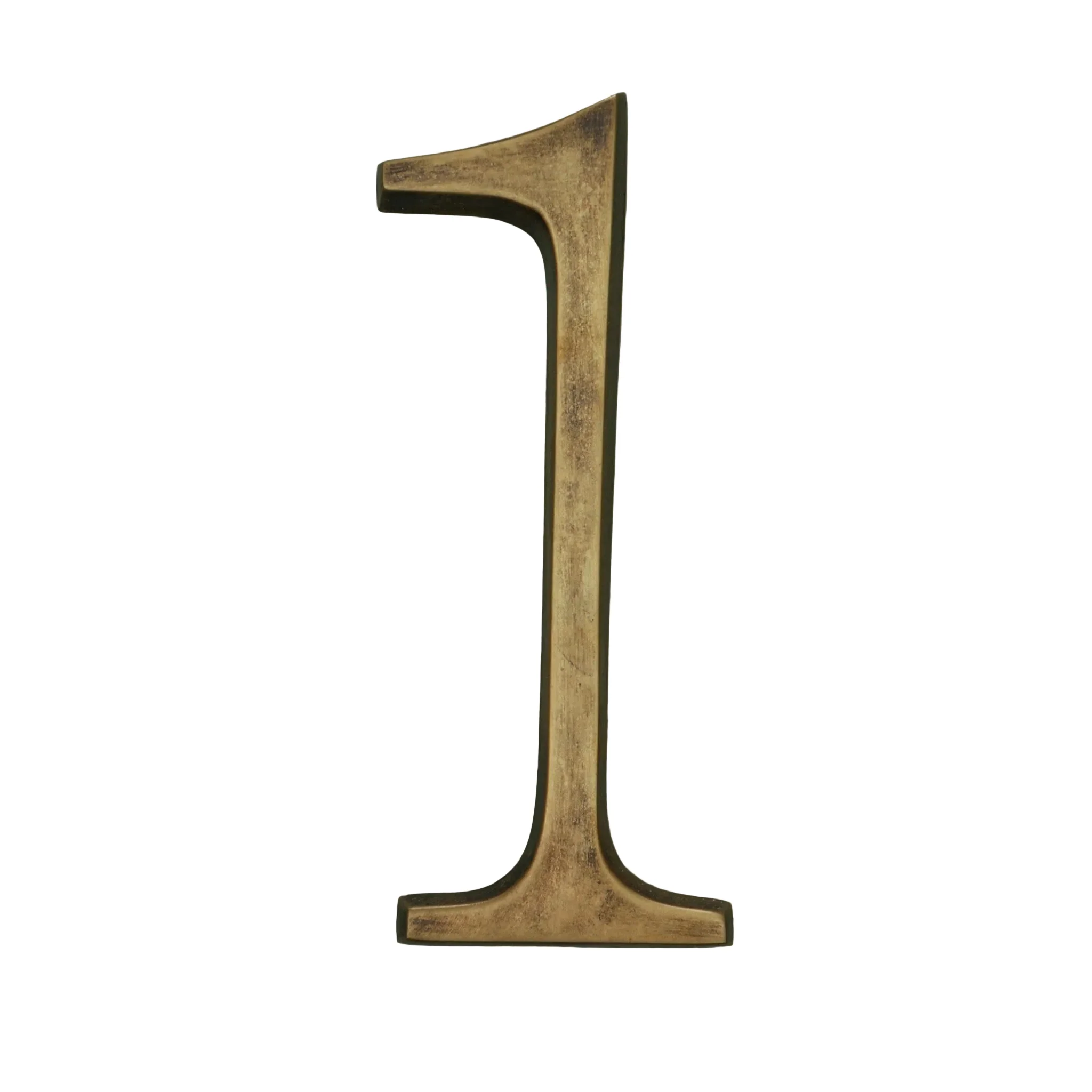 Brass Bee Floating House Number 5 — Heritage Finish - Image 4