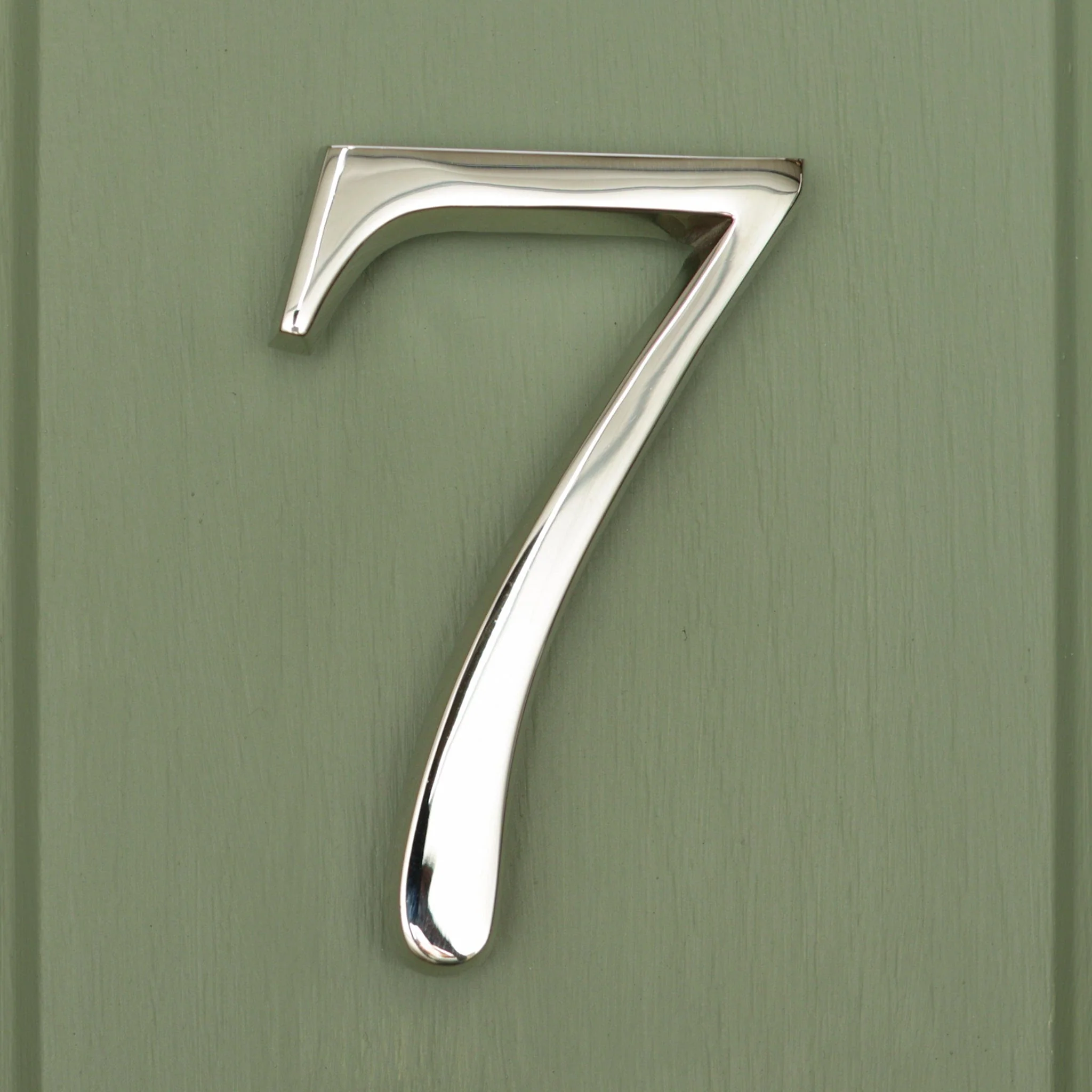 Premium Floating Plain House Numbers in Nickel Finish 0-9 - Image 18