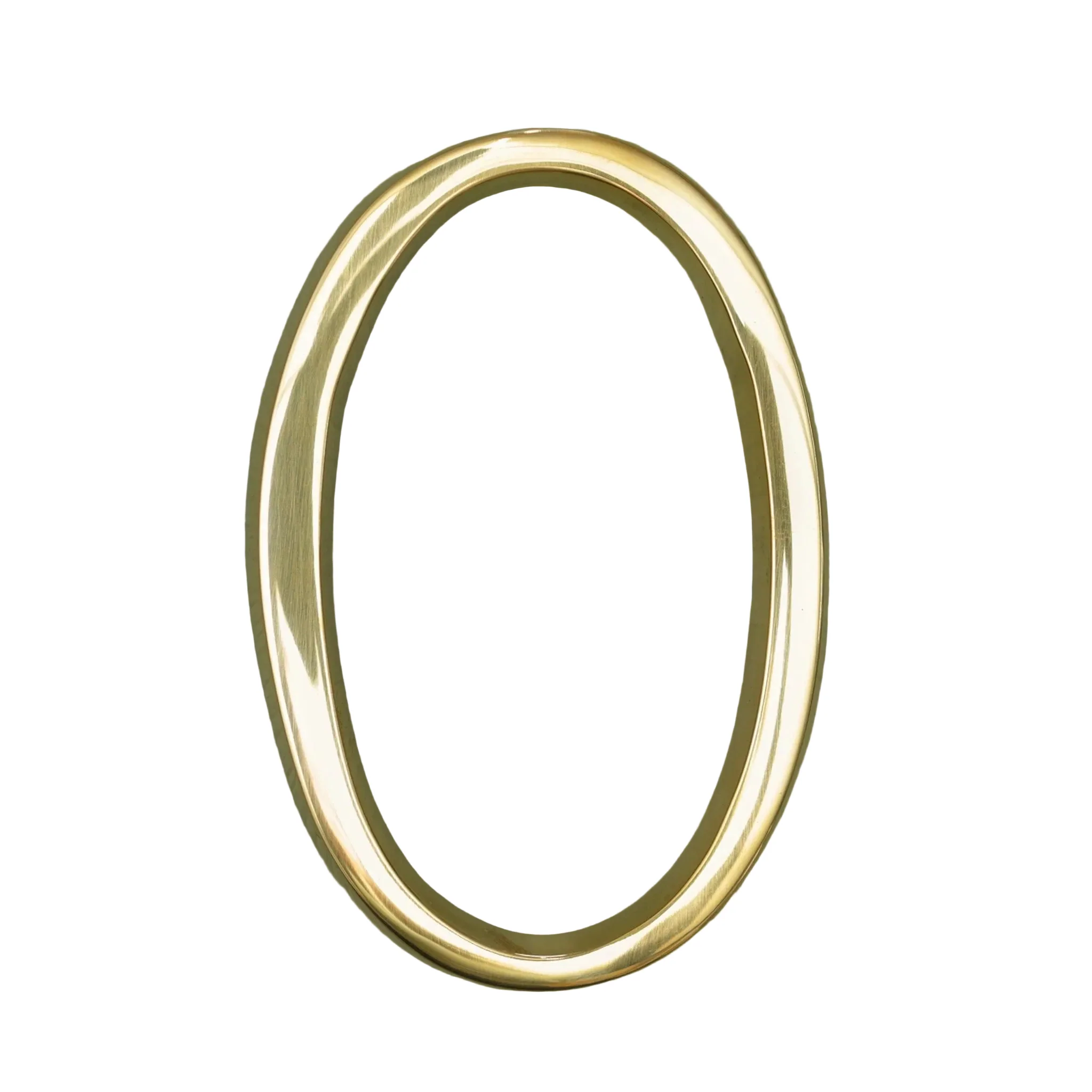 Premium Floating Plain House Numbers in Polished Brass Finish 0-9 - Image 2