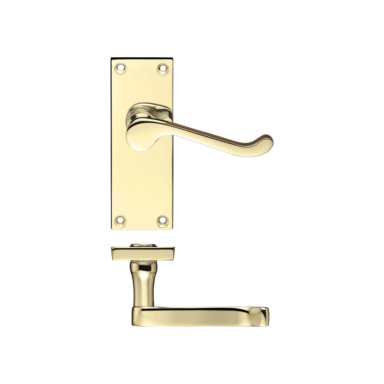 Project Victorian Scroll Lever on Backplate - 150mm x 40mm - Image 3