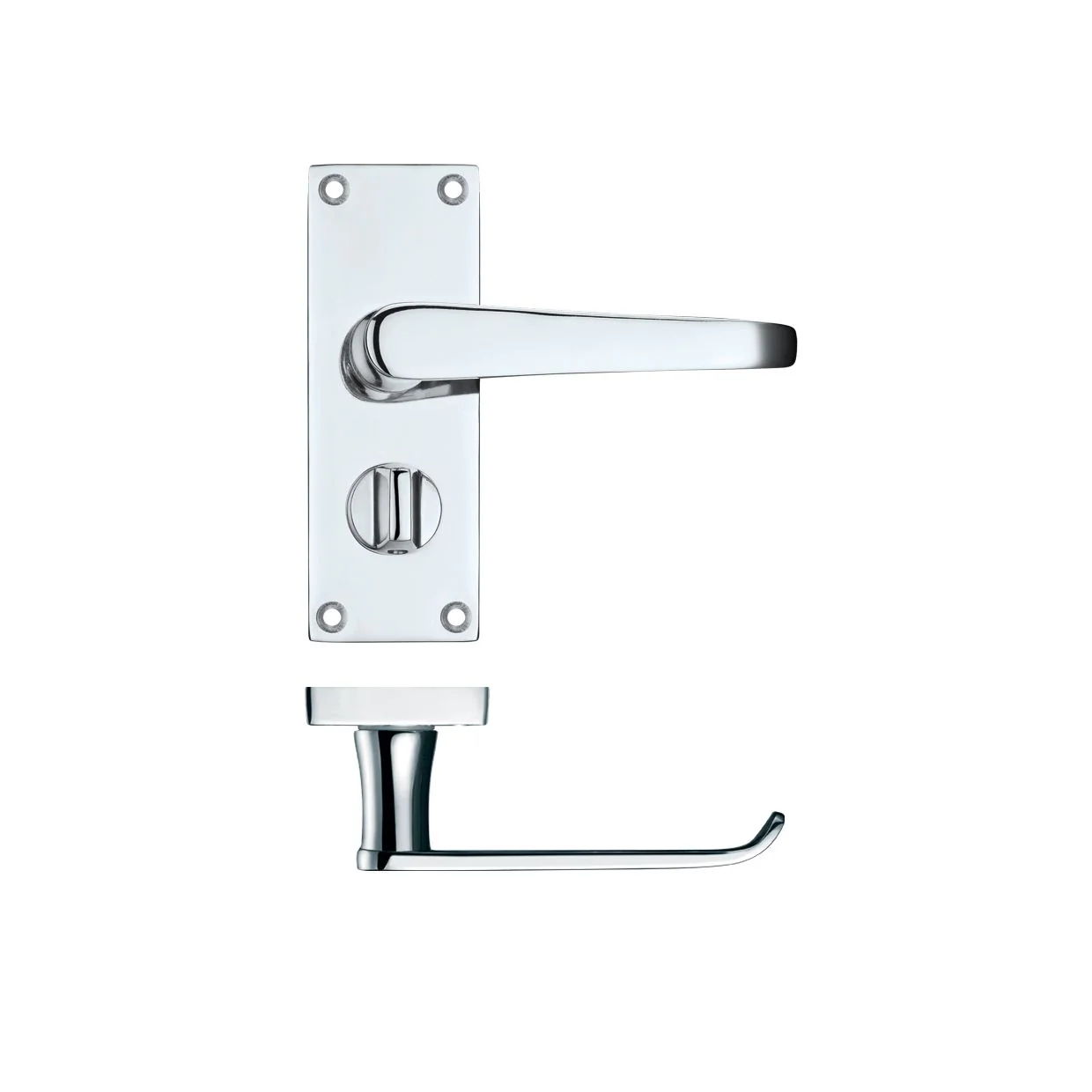 Project Victorian Flat Lever on Privacy Backplate 114 x 40mm