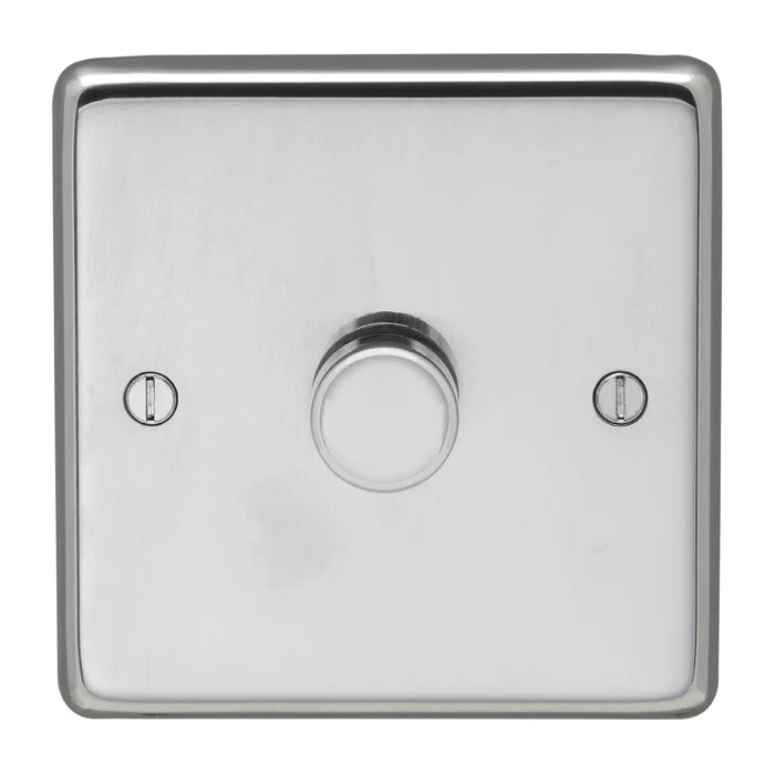 Stainless steel 1 Gang Dimmer - Polished Stainless Steel - Image 2