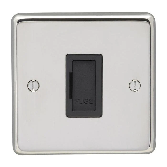 Stainless steel Unswitched Fuse Spur - Polished Stainless Steel