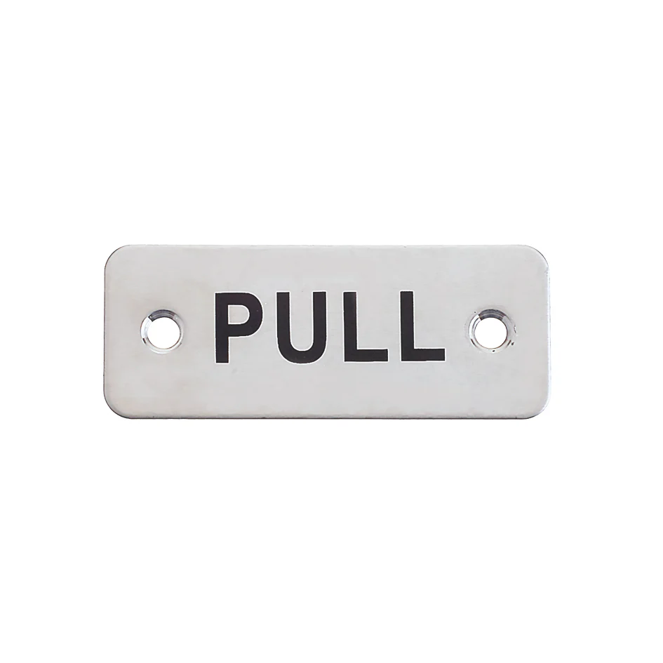 Rectangular Pull Sign - 75 x 30mm - Image 2