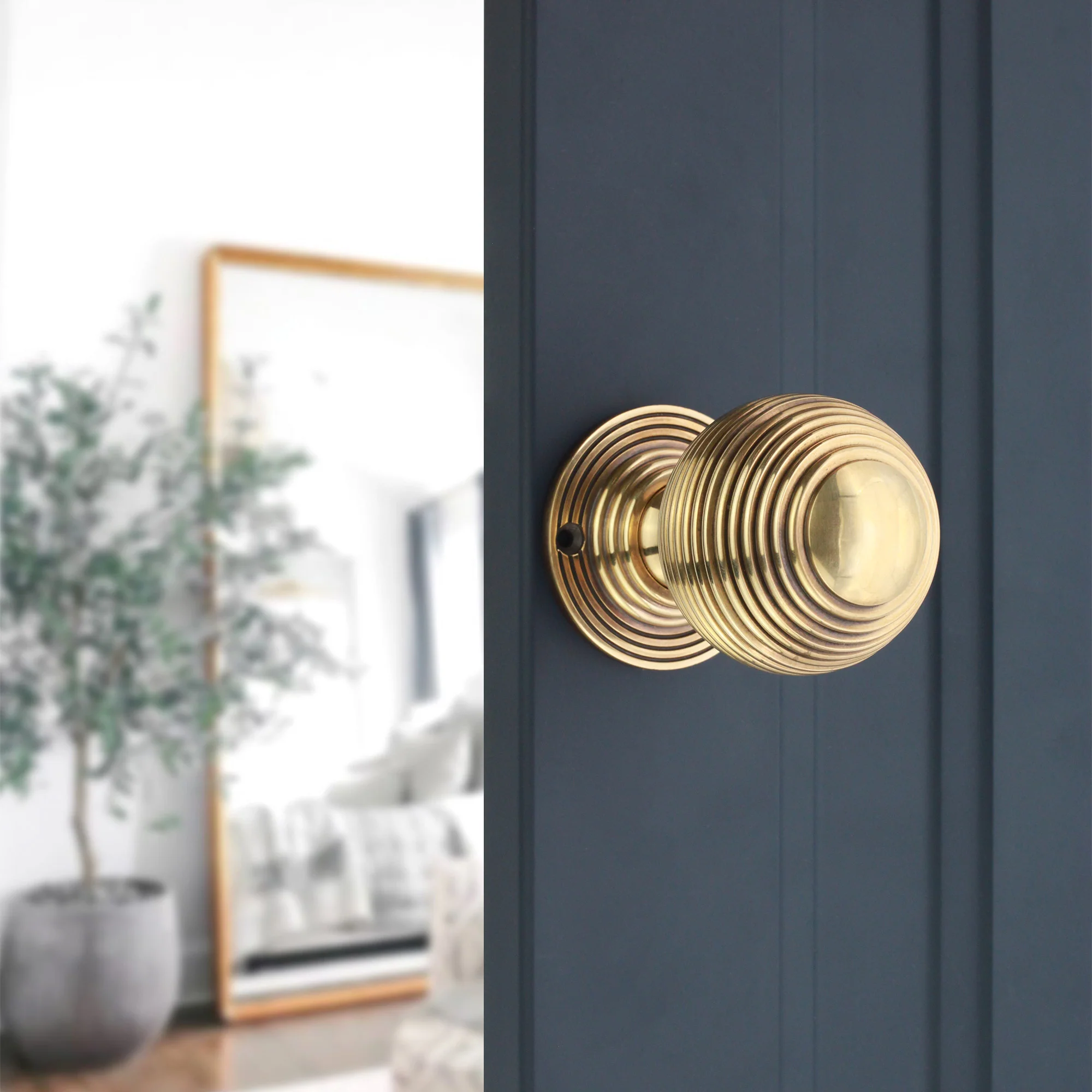 Reeded Door Knob 60mm – Mortice / Rim - Image 5