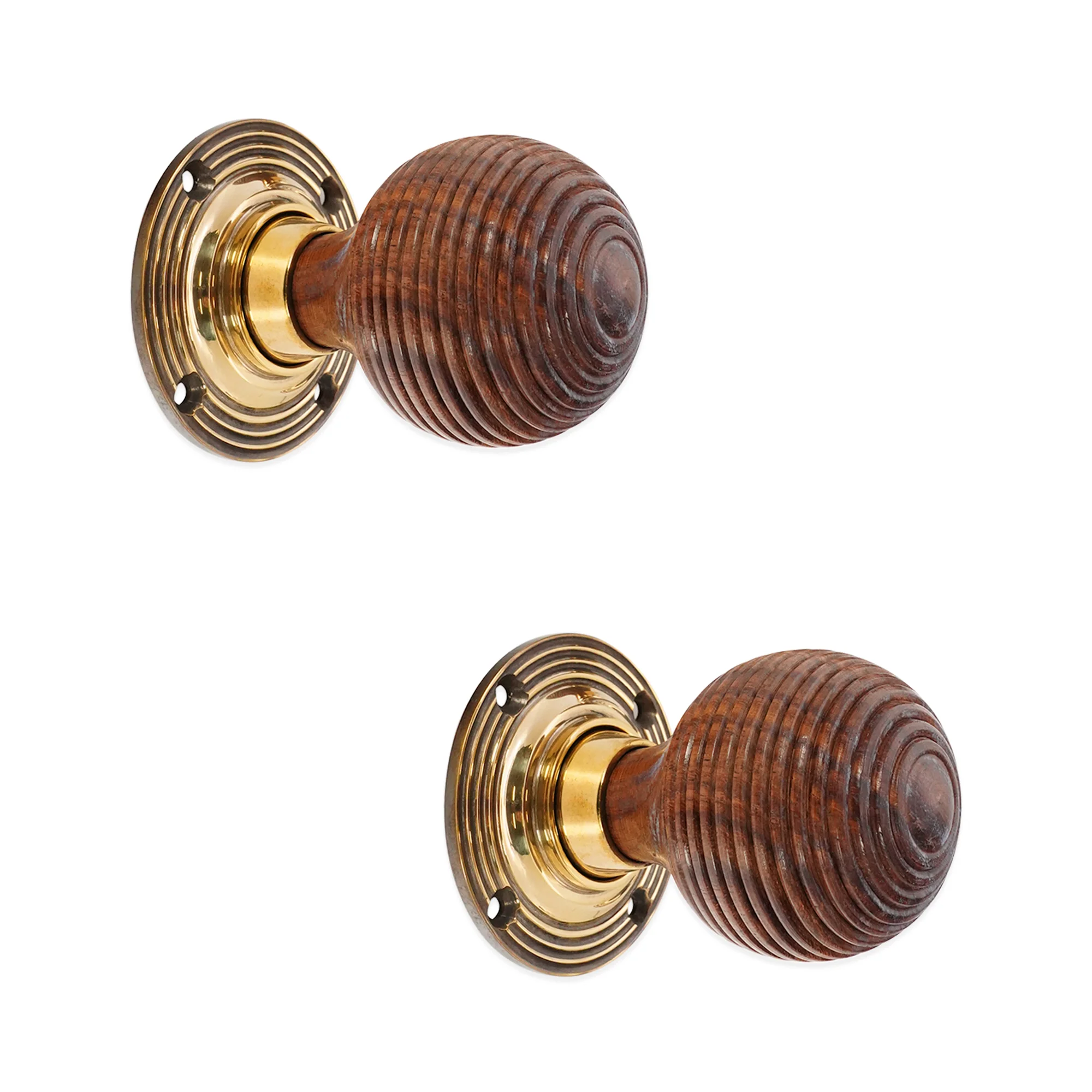 Rosewood Beehive Rim/Mortice Door Knob - Image 4