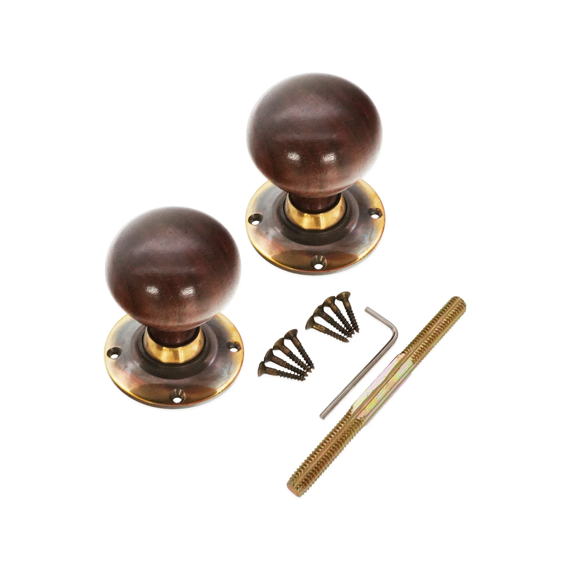 Rosewood Bun Rim/Mortice Door Knob - Image 4