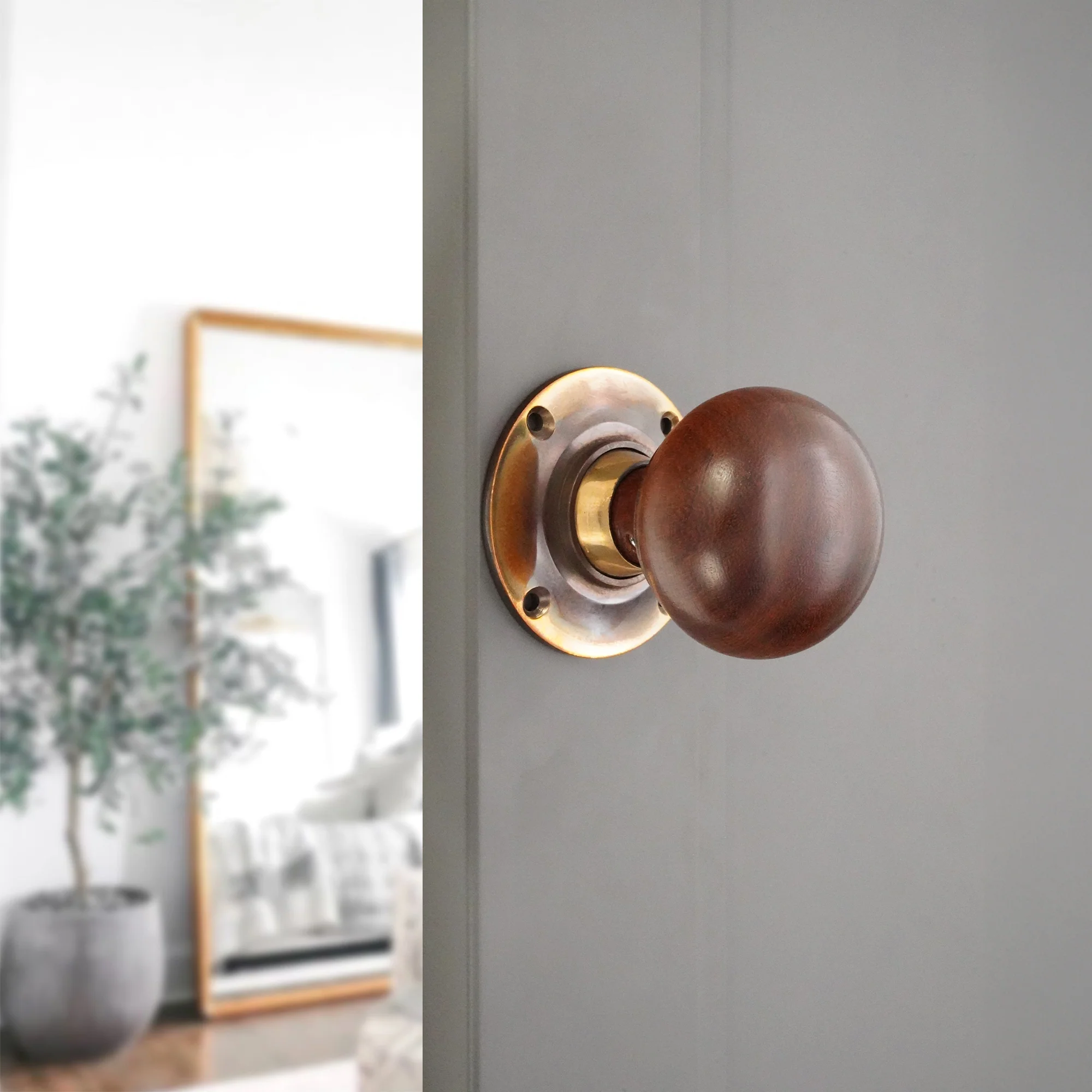 Rosewood Bun Rim/Mortice Door Knob - Image 6