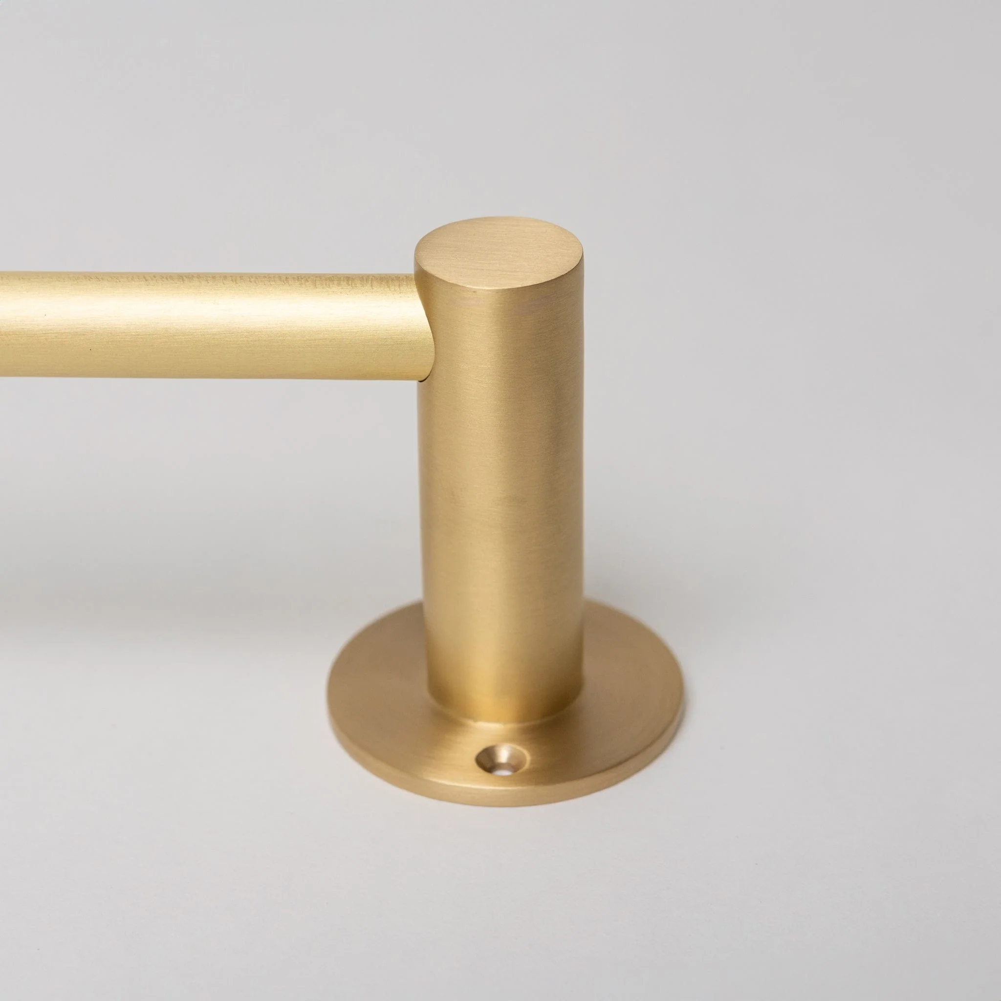 Satin Brass Hook Rail with 3 Brass Hooks - Solid Brass - Image 3