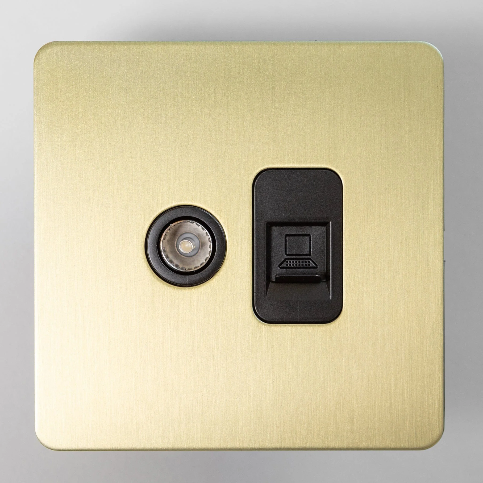 Satin Brass Switches and Sockets - Straight Knurled Design - Image 32