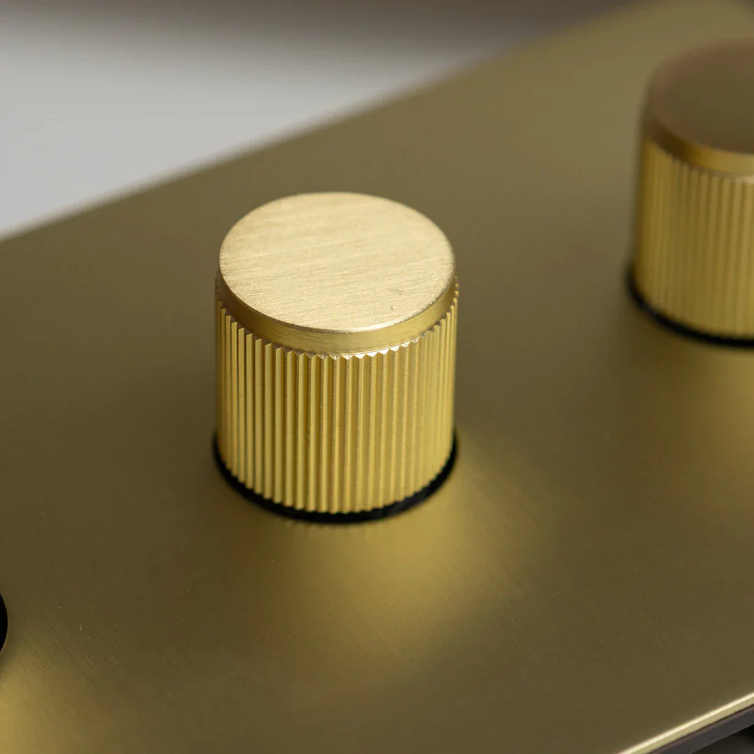 Satin Brass Switches and Sockets - Straight Knurled Design - Image 65