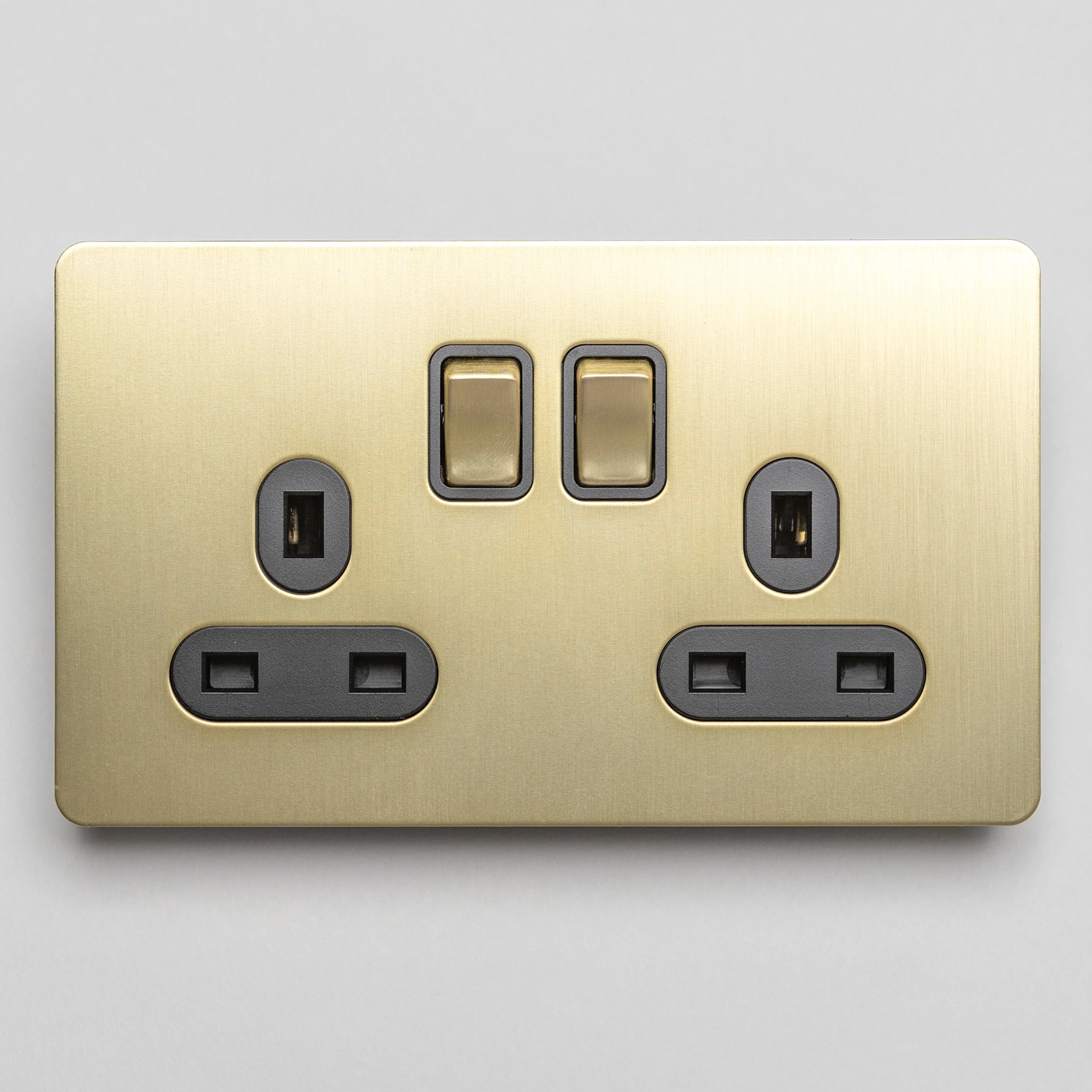 Satin Brass Switches and Sockets - J Series - Image 22