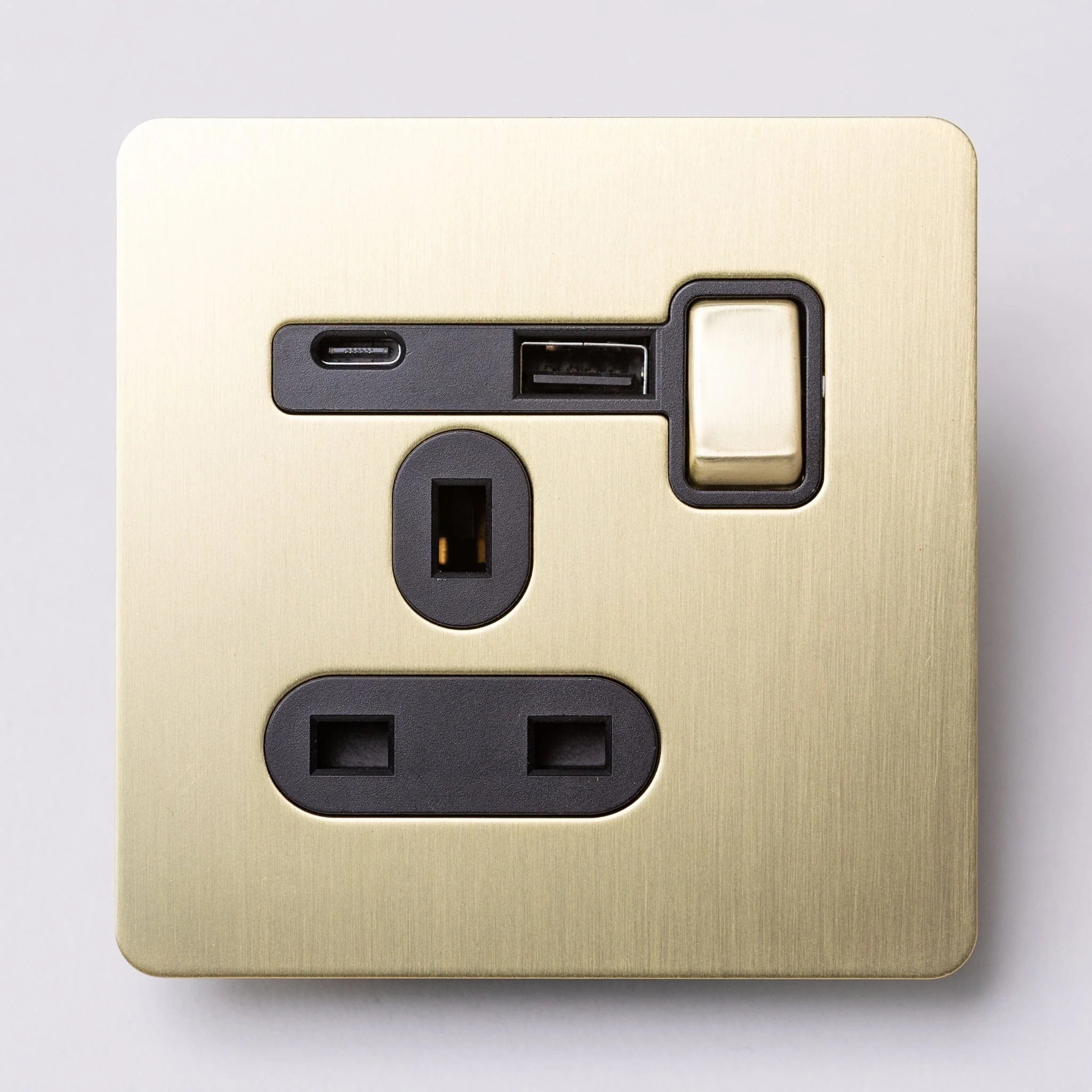 Satin Brass Switches and Sockets - J Series - Image 30