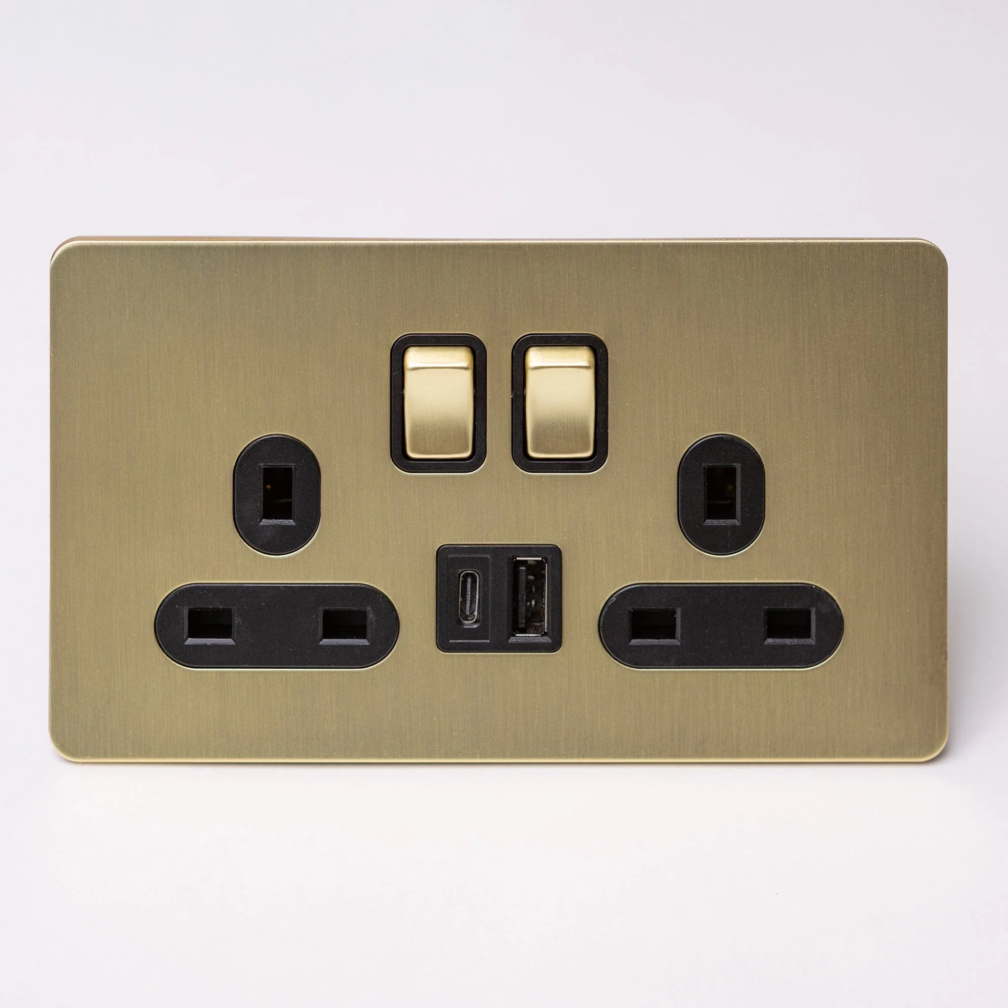 Satin Brass Switches and Sockets - J Series - Image 32