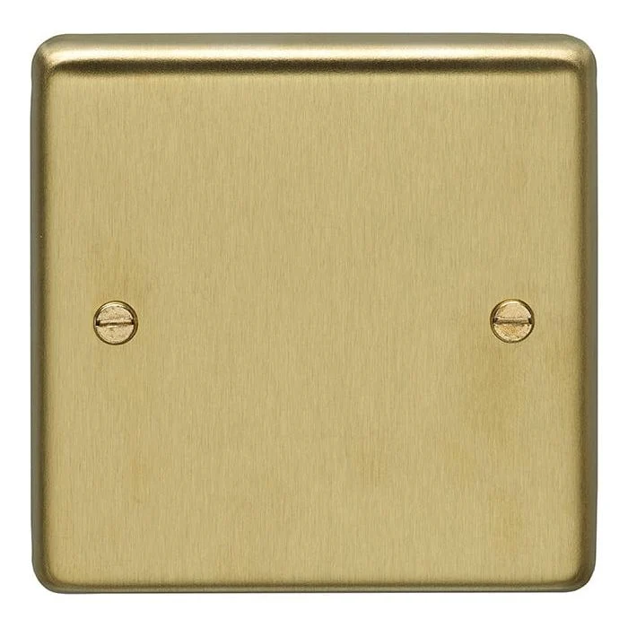 Stainless steel Single Blank Plate - Satin Brass