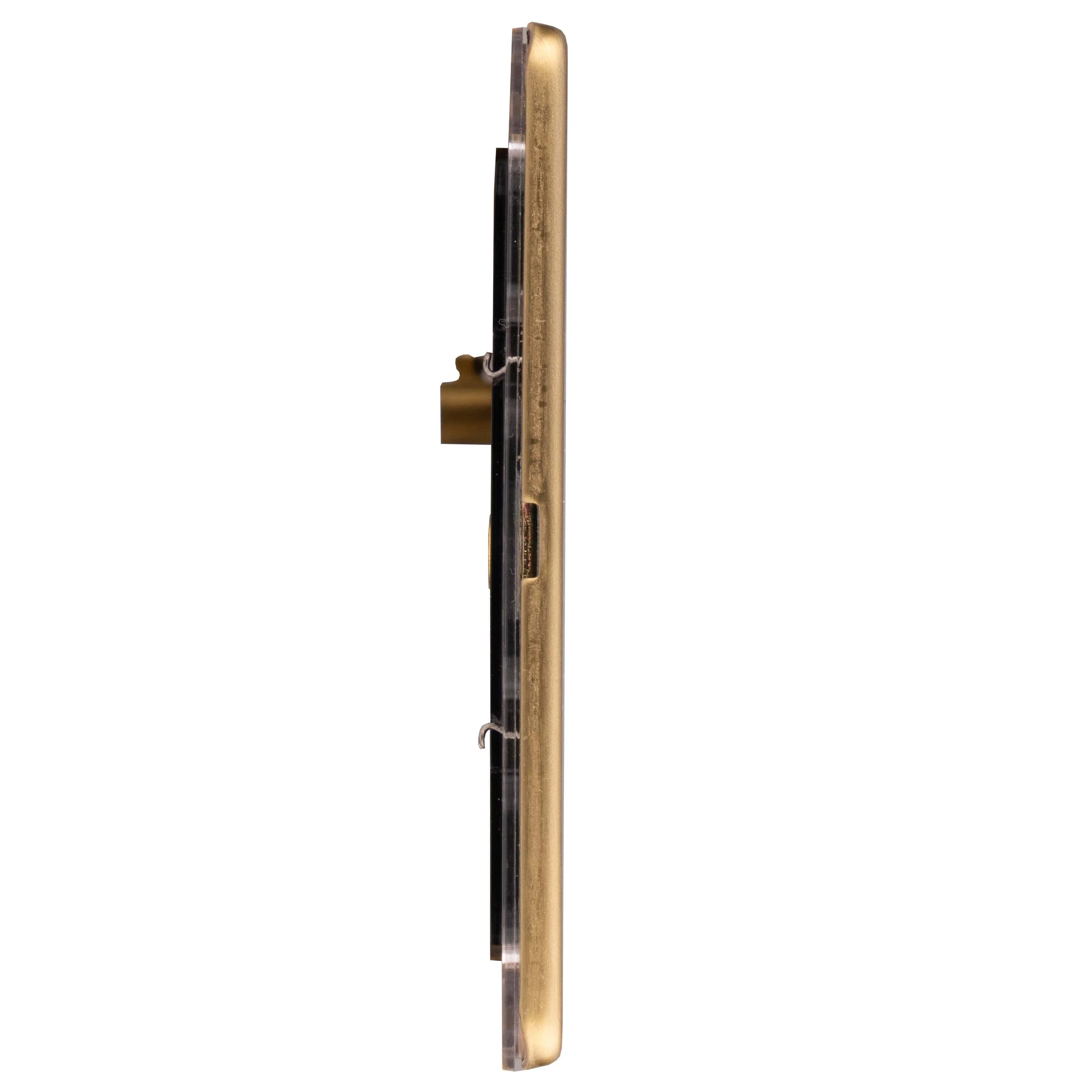 Stainless steel Double Blank Plate - Satin Brass - Image 3