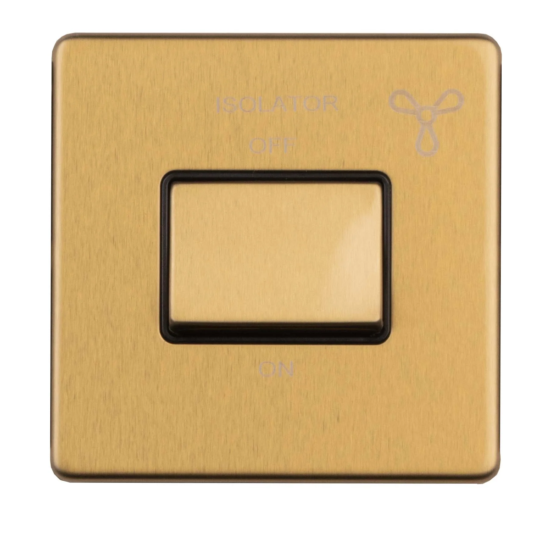 Stainless steel Fan Switch - Satin Brass - Image 7