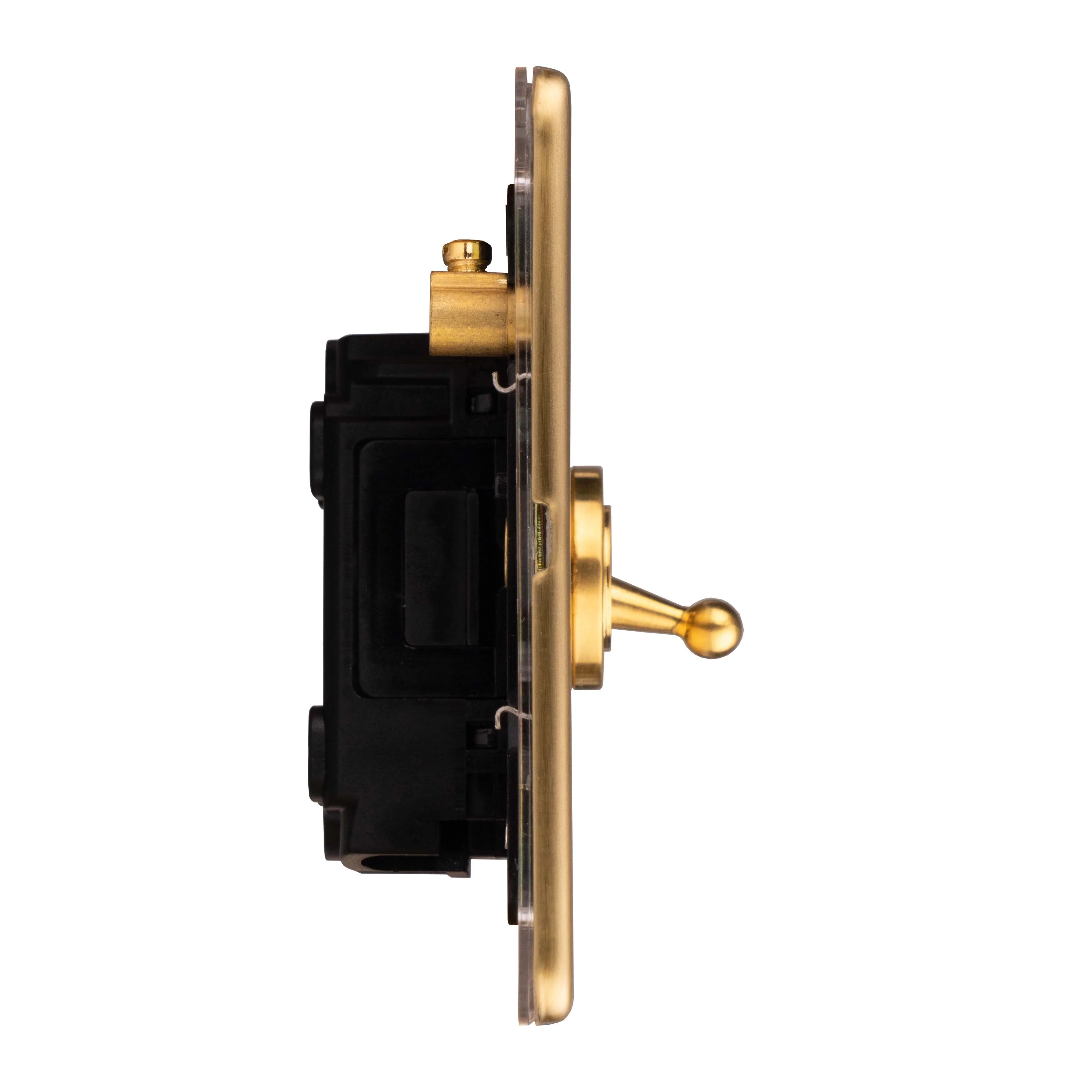 Stainless steel 1 Gang Toggle Switch - Satin Brass - Image 4