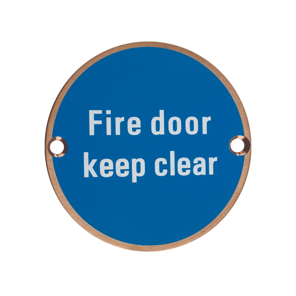 Signage - Fire Door Keep Clear - 76mm dia - Image 10