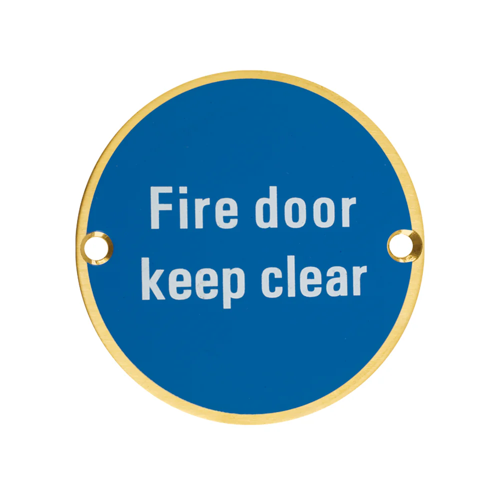 Signage - Fire Door Keep Clear - 76mm dia - Image 3