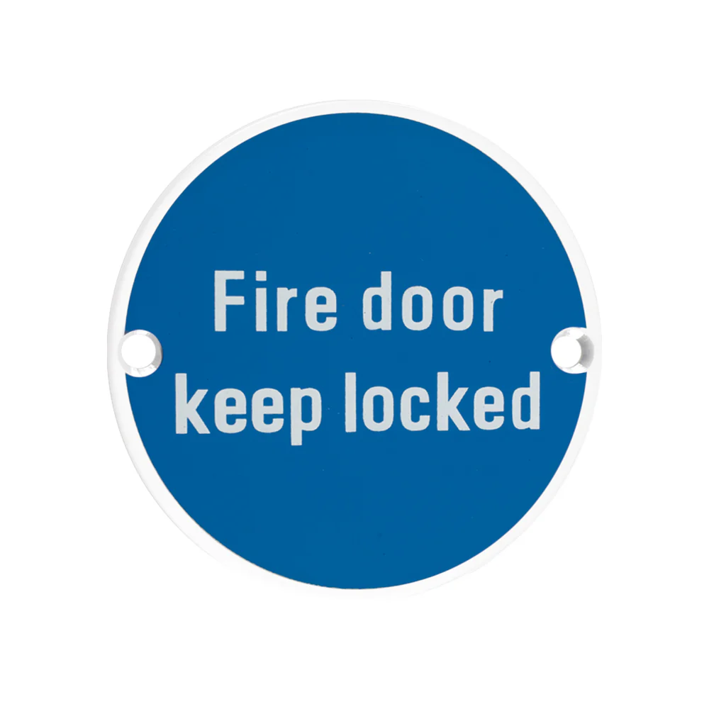 Signage - Fire Door Keep Locked - 76mm dia - Image 8