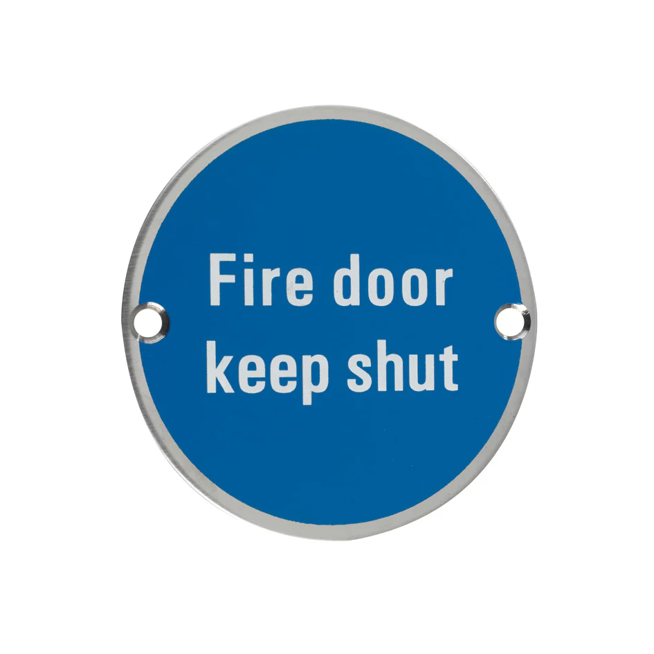 Signage - Fire Door Keep Shut - 76mm dia - Image 12