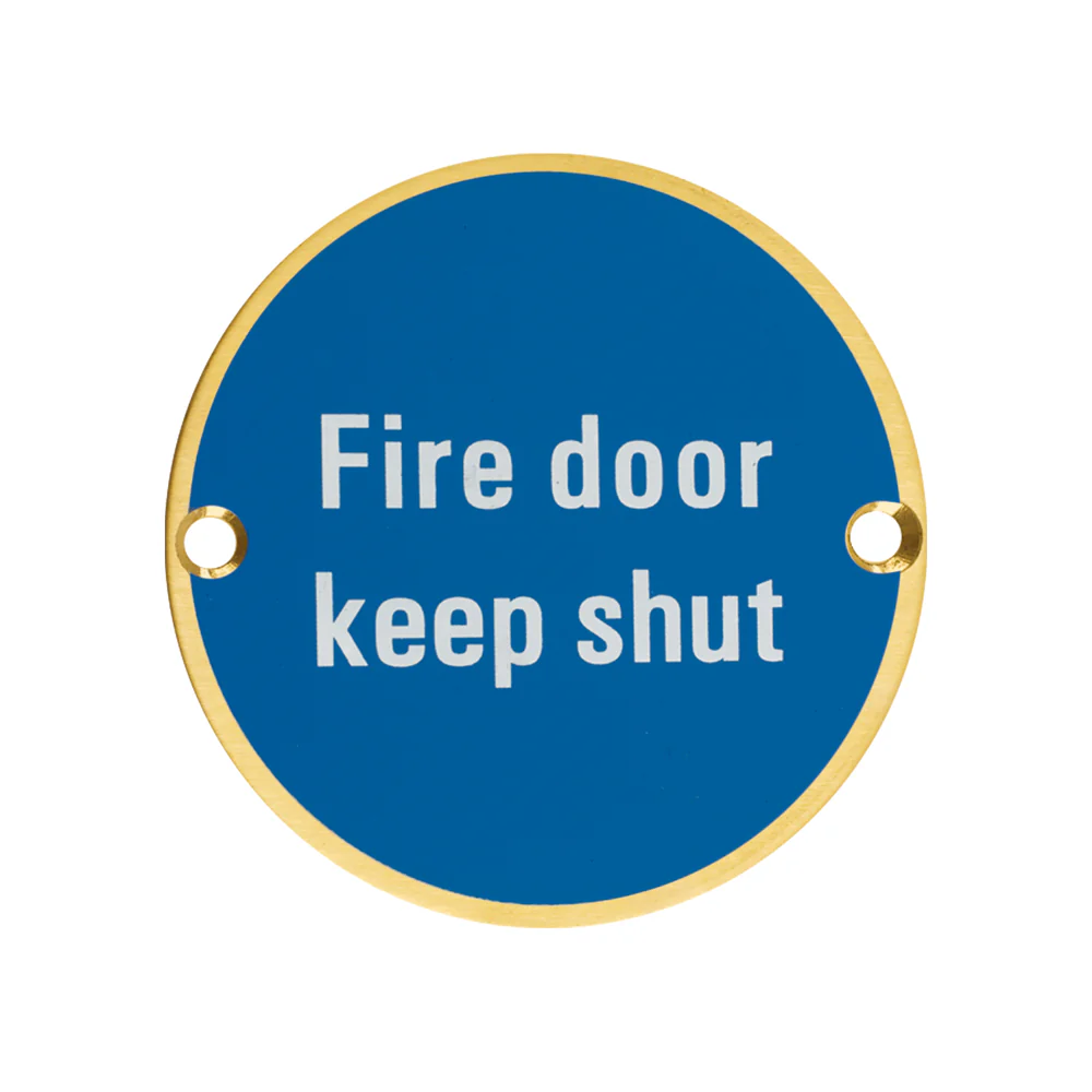 Signage - Fire Door Keep Shut - 76mm dia - Image 3